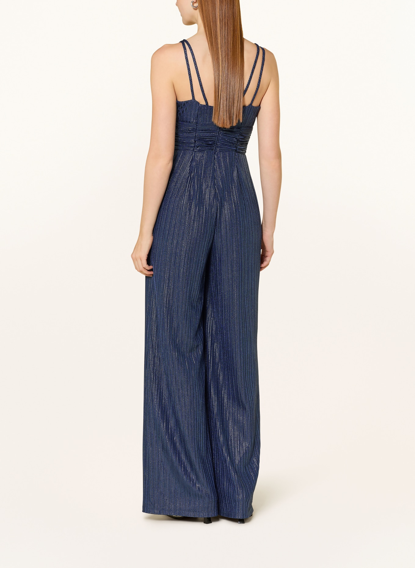 VM Vera Mont Jumpsuit mit Glitzergarn: BLAU