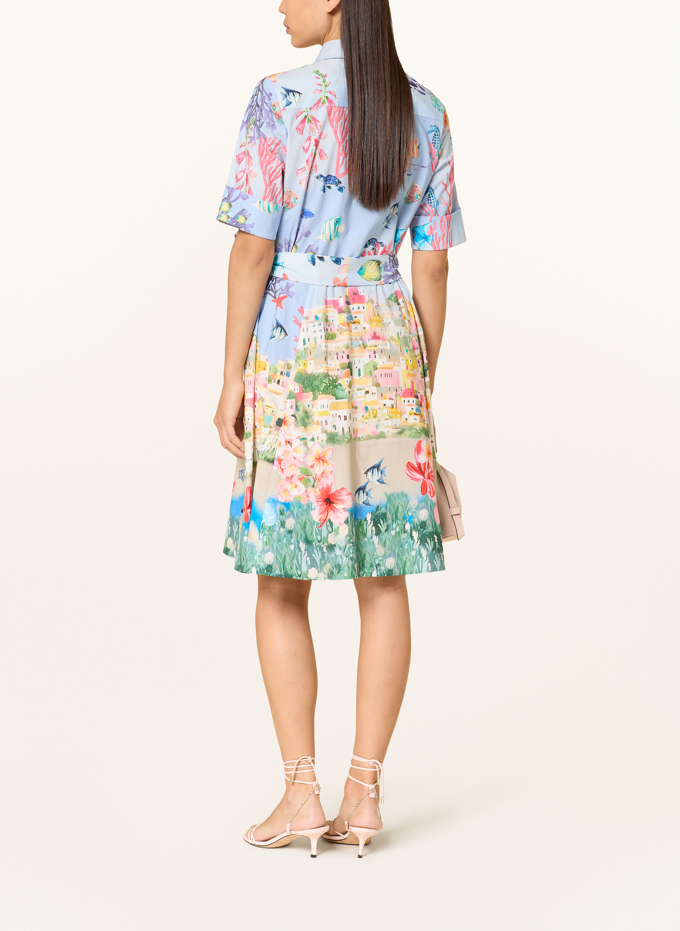 ROBE LÉGÈRE Hemdblusenkleid: HELLBLAU / PINK / GELB