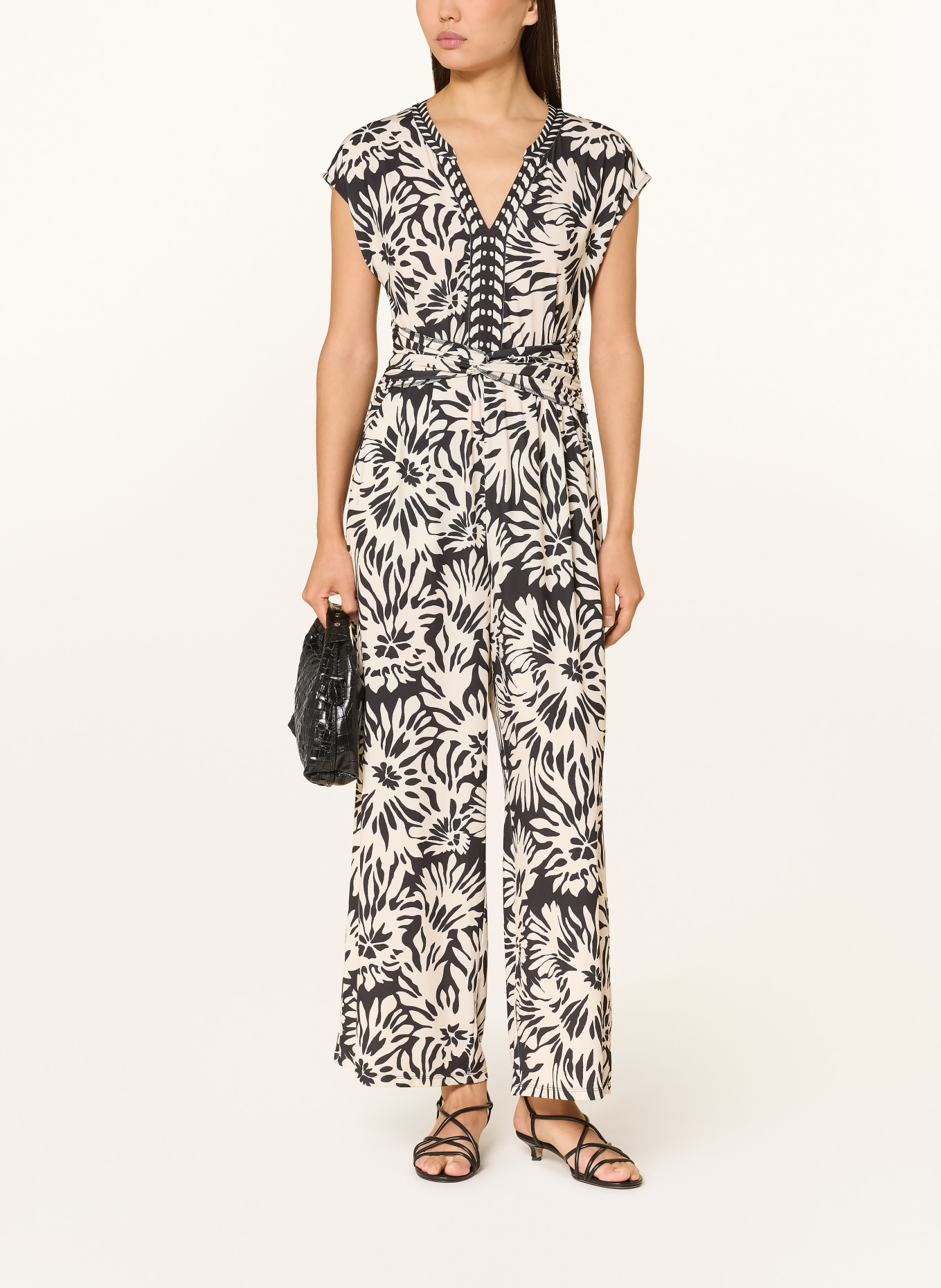 ROBE LÉGÈRE Jumpsuit DSCHUNGEL: ECRU / SCHWARZ