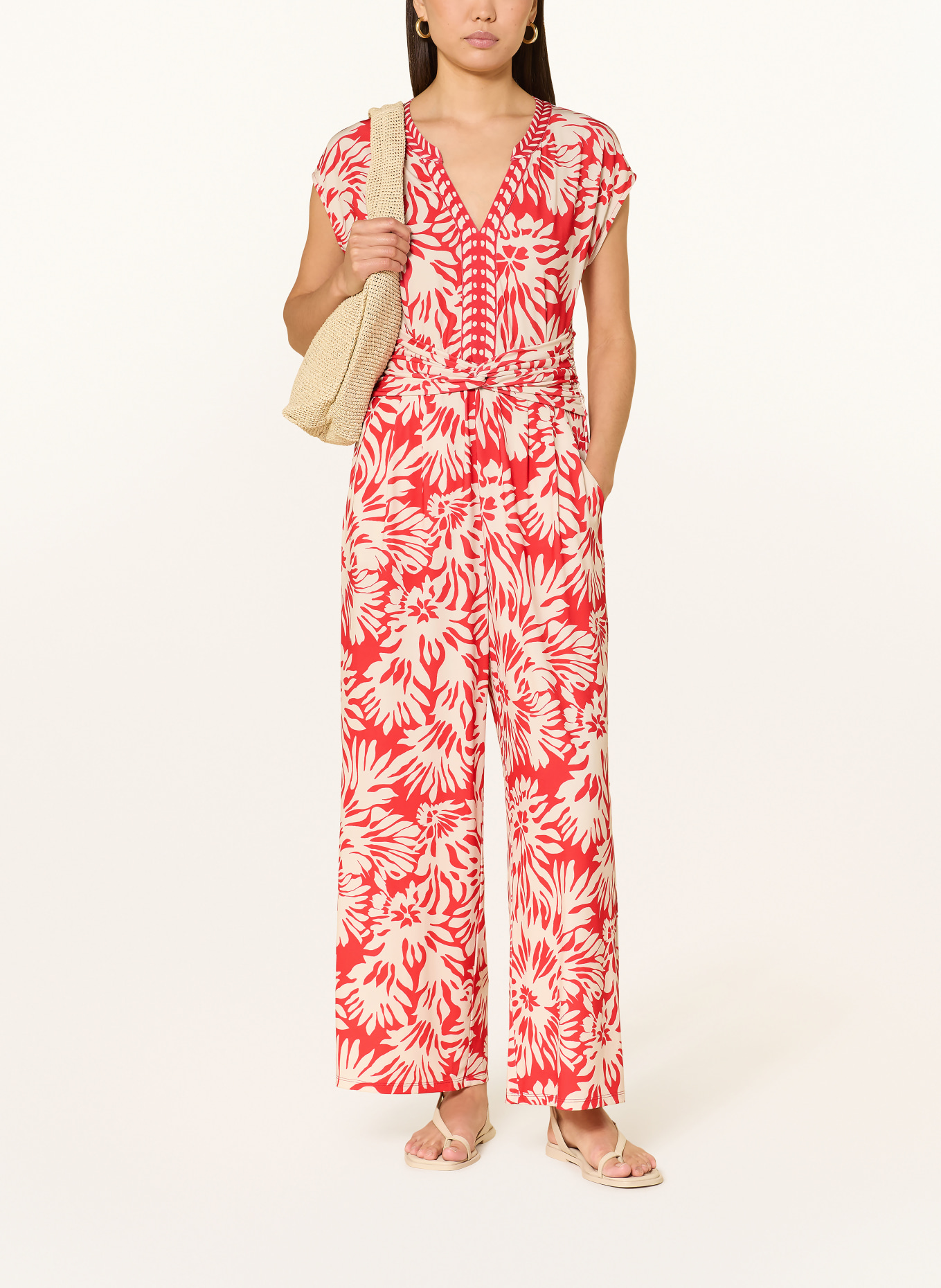 ROBE LÉGÈRE Kombinezon DSCHUNGEL: ECRU / CZERWONY