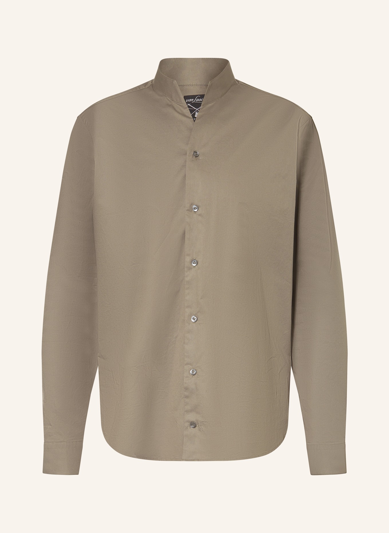 van Laack Hemd VL-RUDO-XX Regular Fit mit Stehkragen: KHAKI