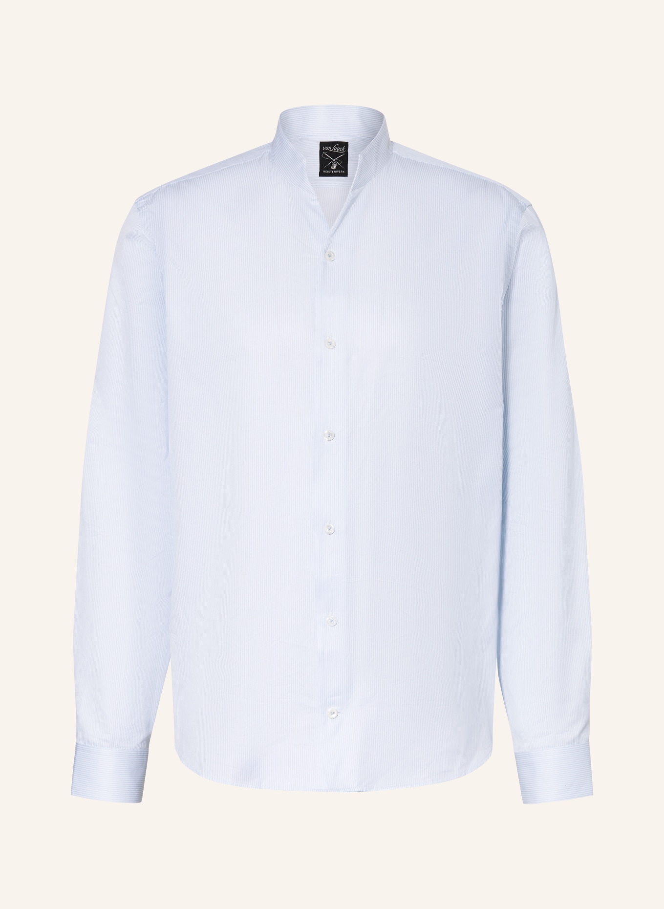 van Laack Hemd VL-RUDO-XX Regular Fit mit Stehkragen: HELLBLAU / WEISS