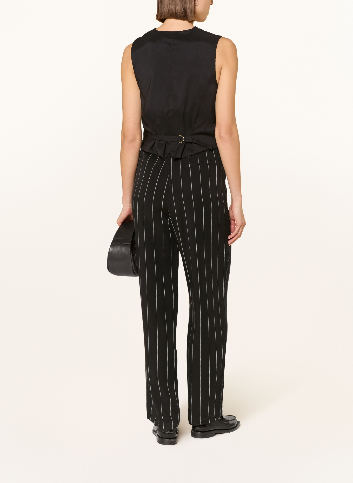 10DAYS blazer vest: BLACK / ECRU