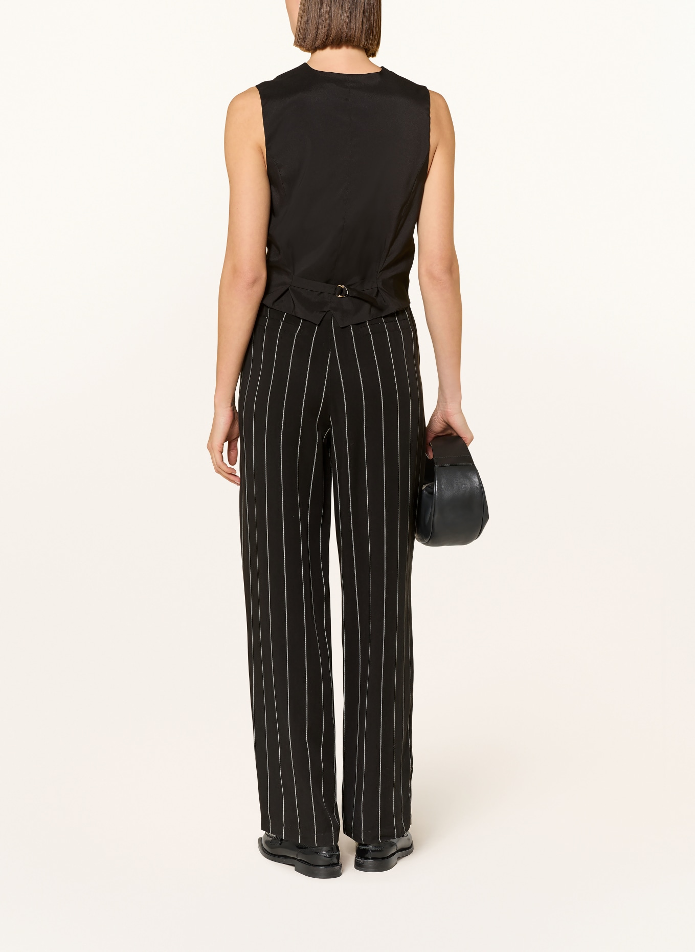 10DAYS Marlenehose: SCHWARZ / ECRU