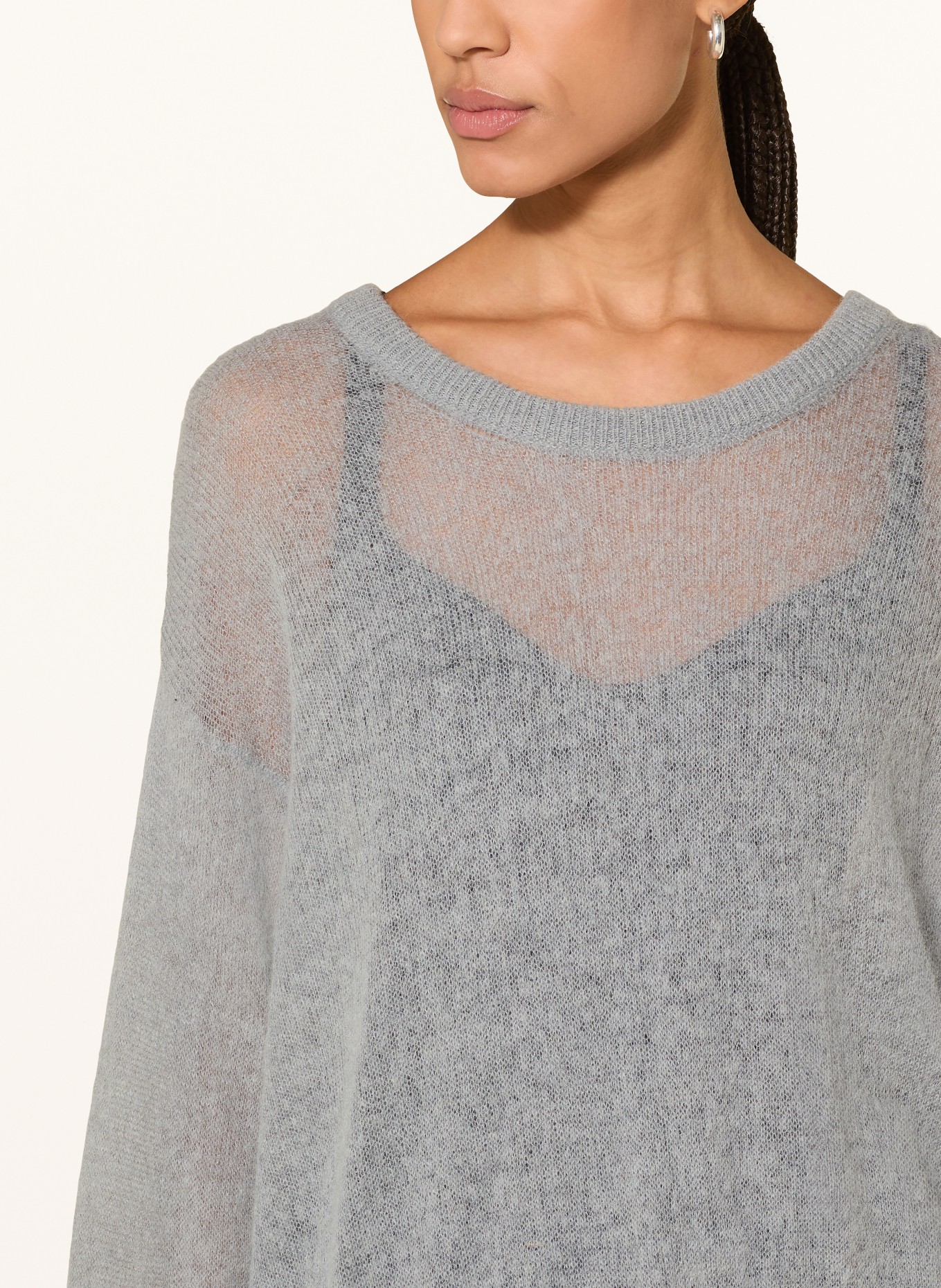 10DAYS Pullover mit Alpaka: GRAU