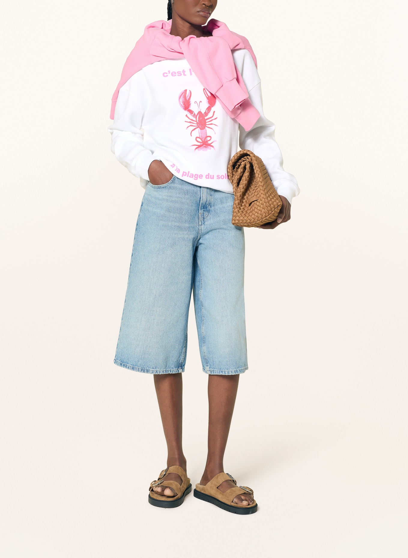 yippie hippie sweatshirt: WHITE