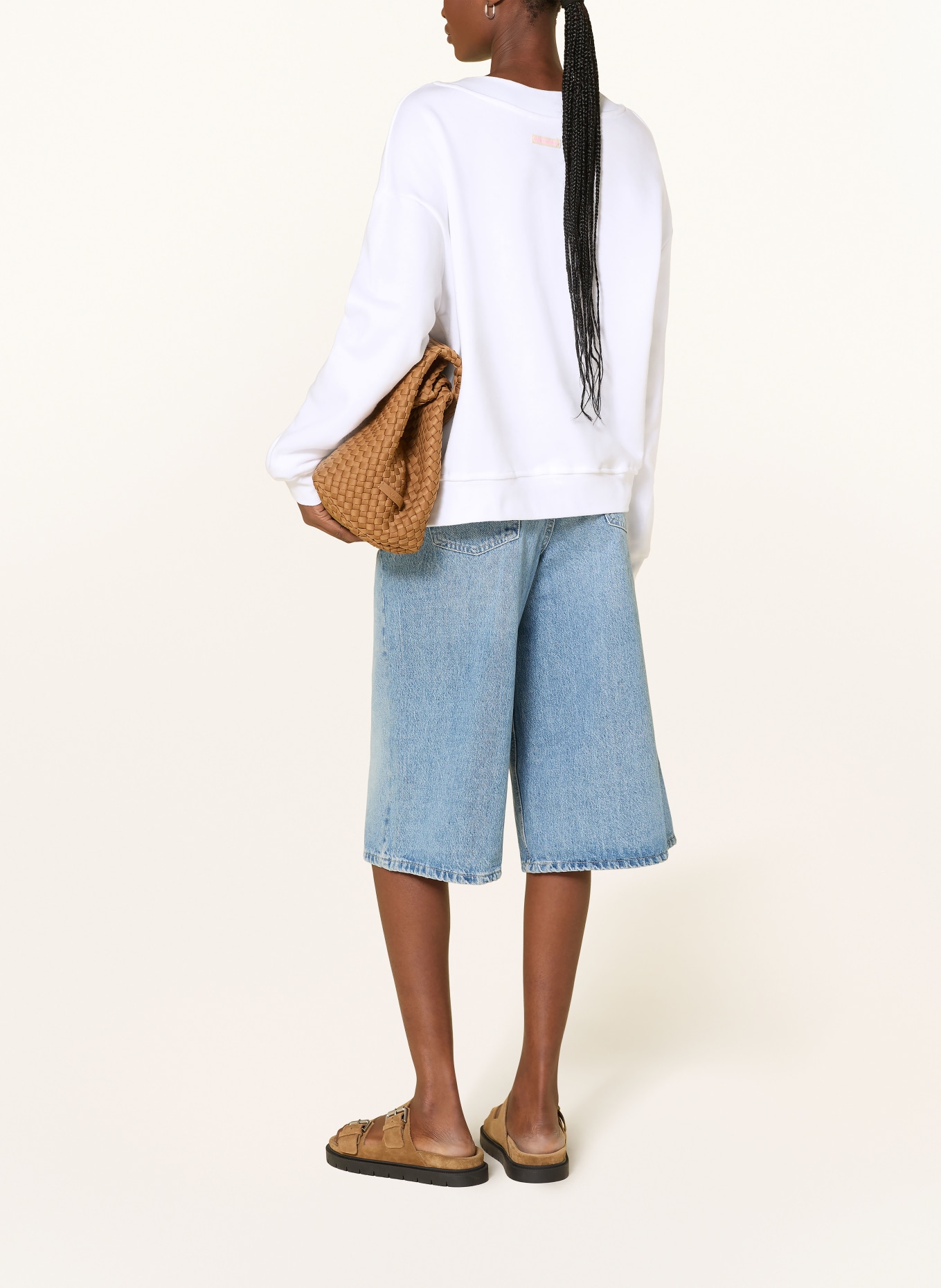 yippie hippie sweatshirt: WHITE