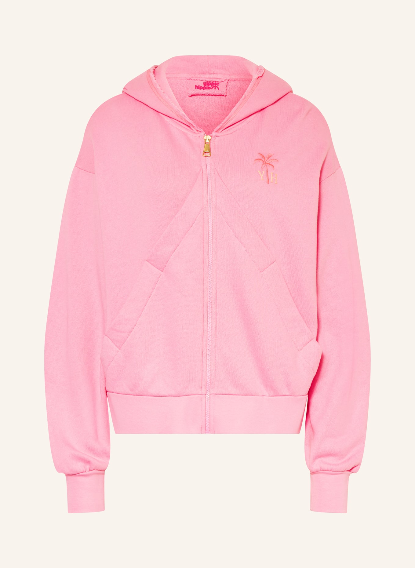 yippie hippie sweat jacket: PINK