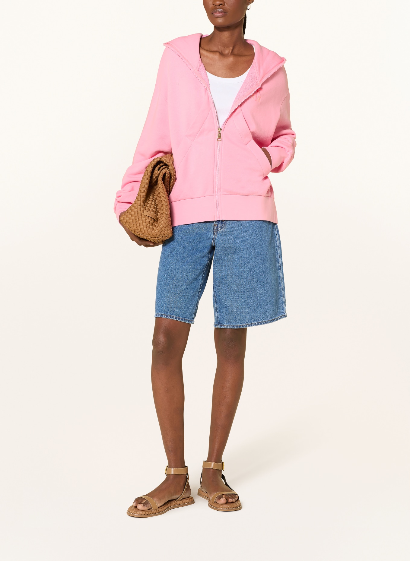 yippie hippie sweat jacket: PINK