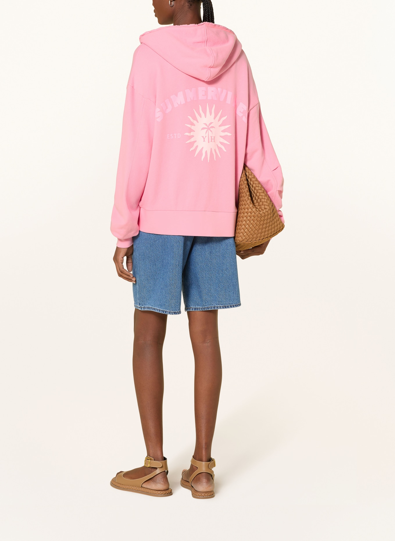 yippie hippie sweat jacket: PINK