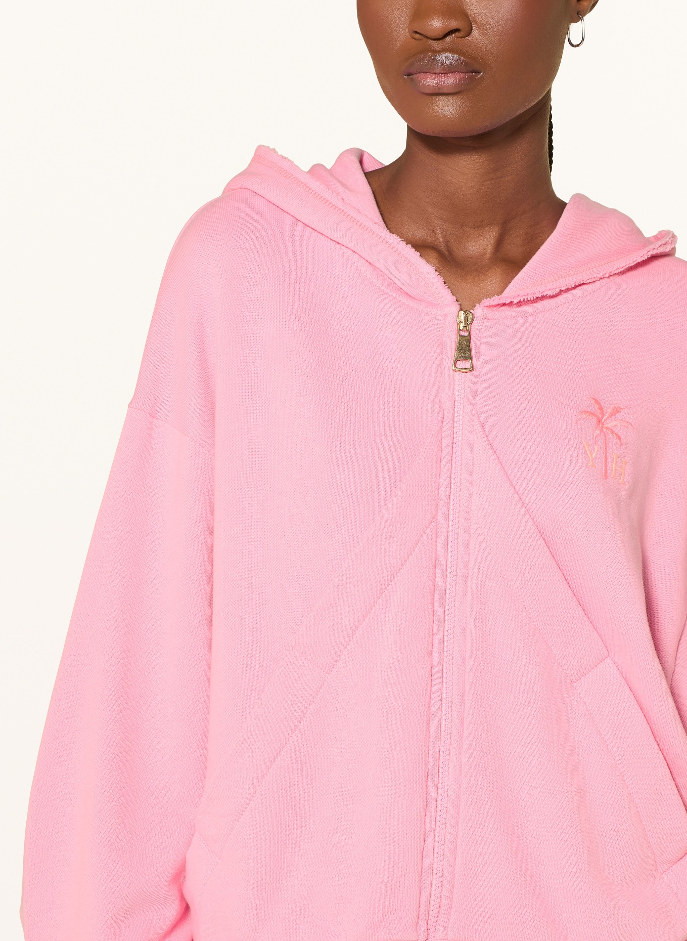 yippie hippie sweat jacket: PINK