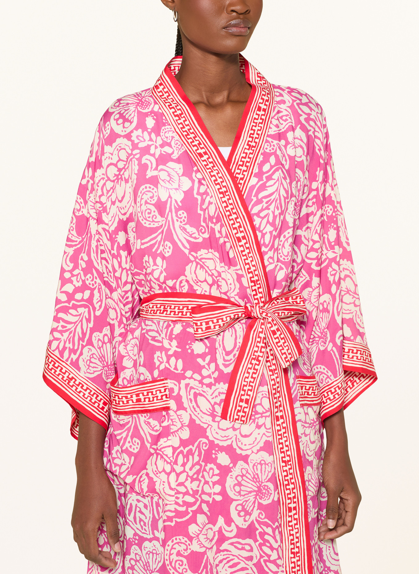 yippie hippie kimono: PINK / RED / WHITE