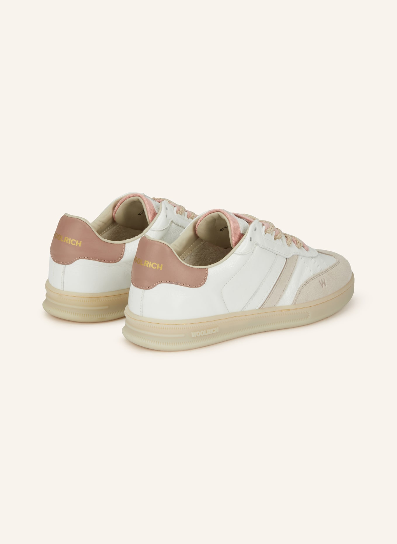WOOLRICH sneaker: CREAM / LIGHT BROWN / DUSKY PINK