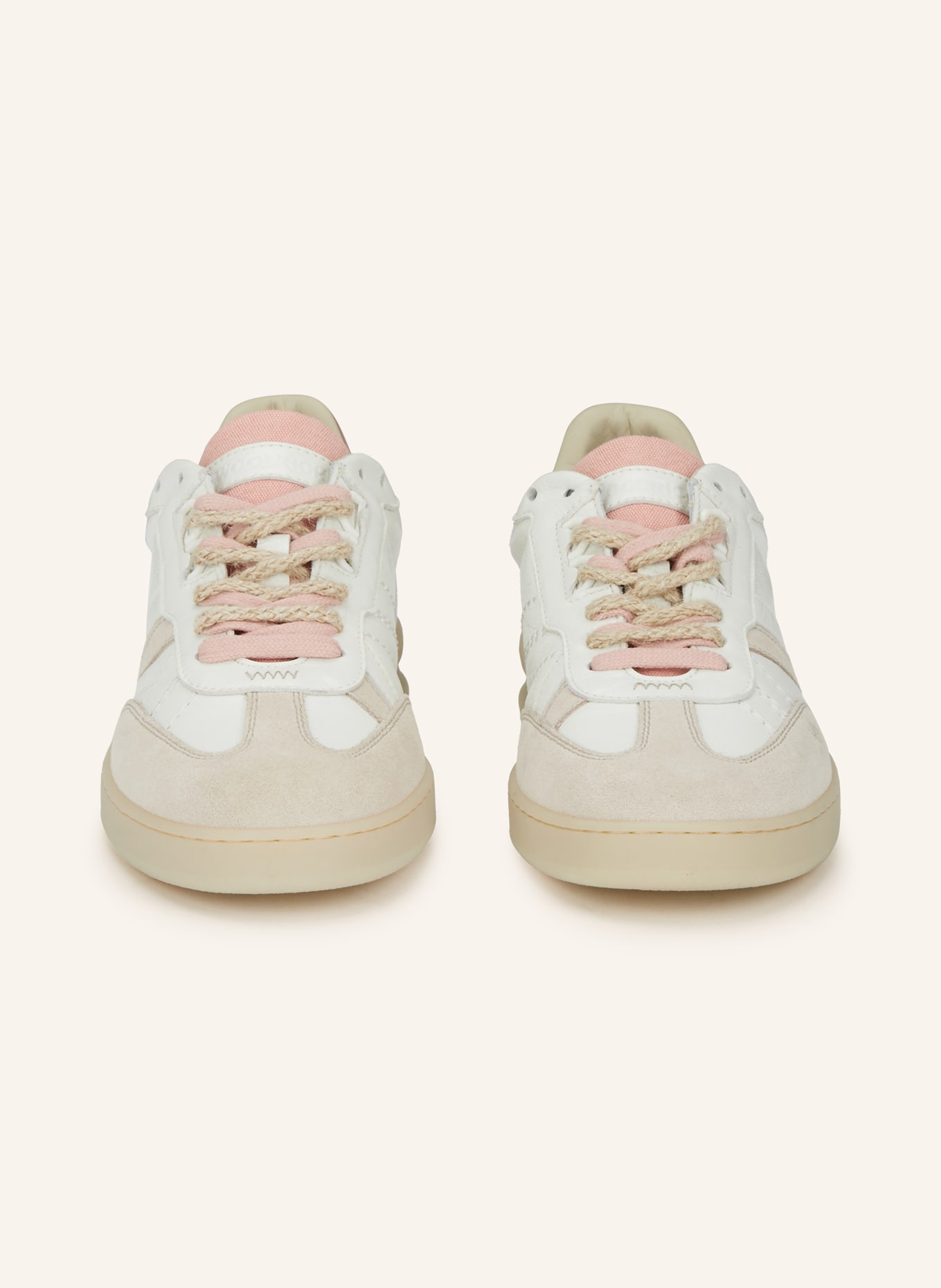 WOOLRICH sneaker: CREAM / LIGHT BROWN / DUSKY PINK