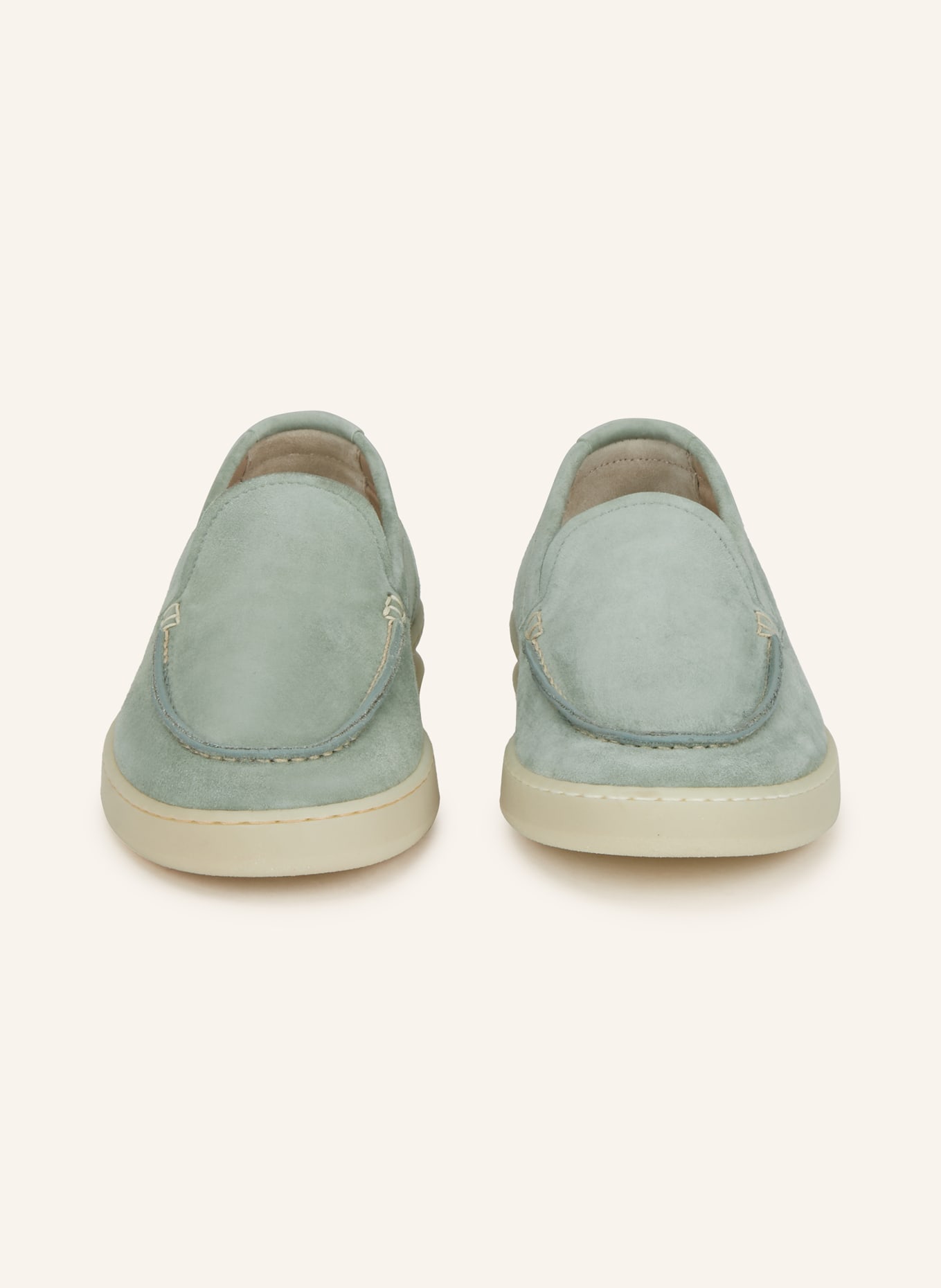 WOOLRICH Mokasíny CAMOSCIO: SVĚTLE ZELENÁ