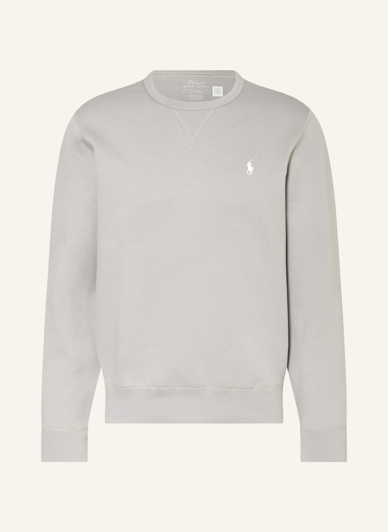 POLO RALPH LAUREN Sweatshirt: HELLGRAU / WEISS