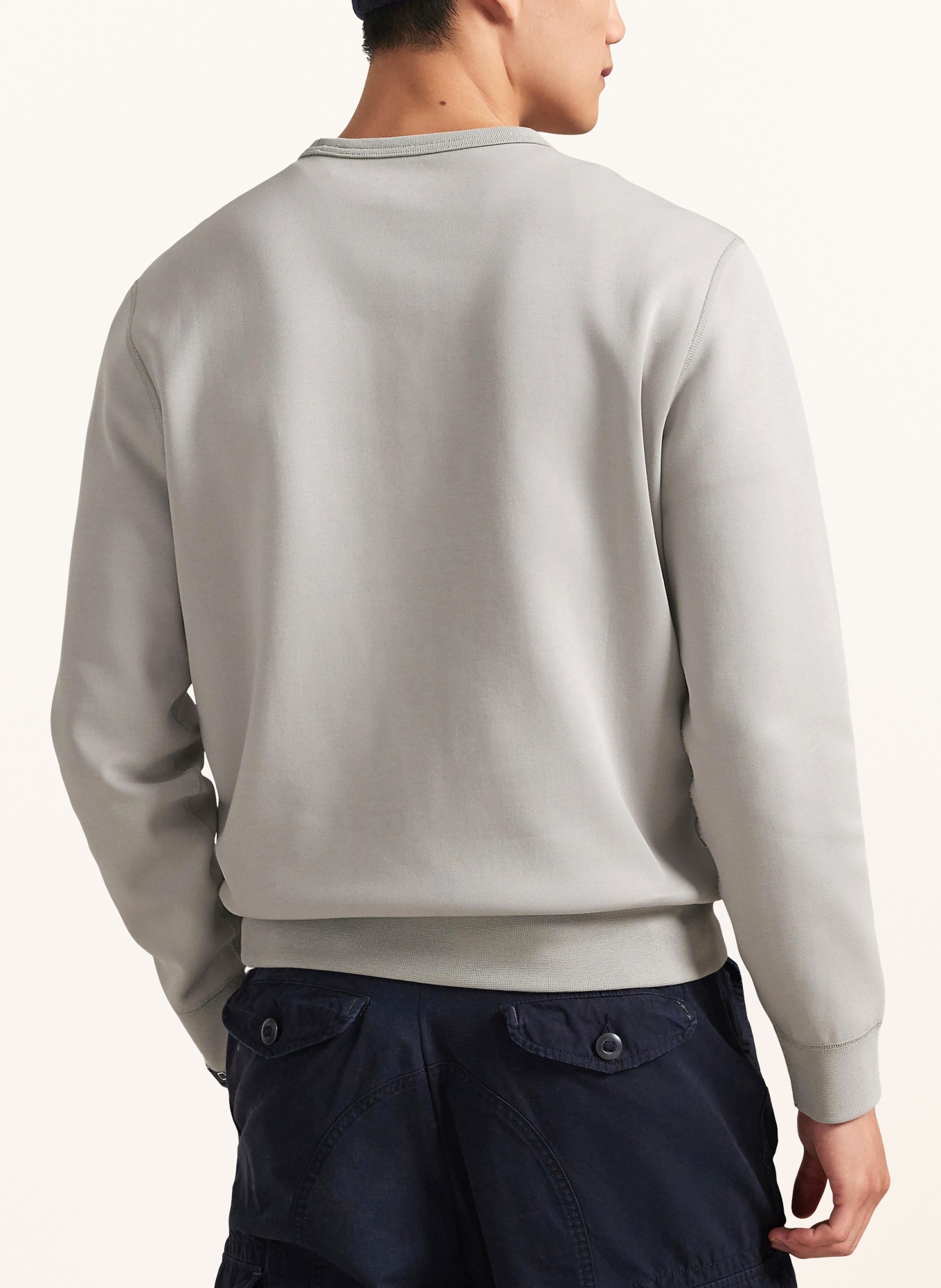 POLO RALPH LAUREN Sweatshirt: HELLGRAU / WEISS