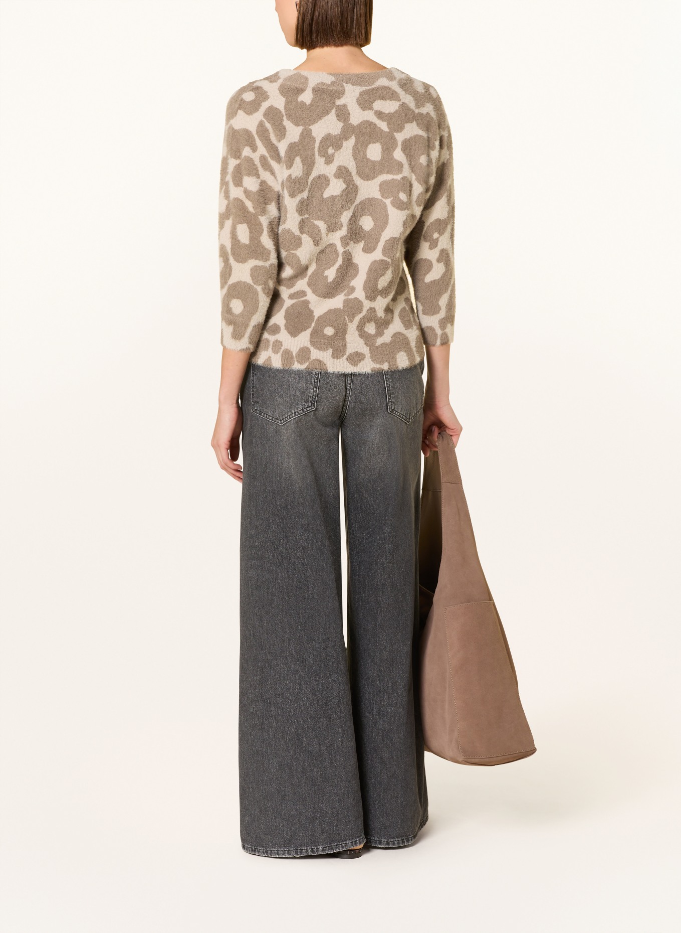 Betty Barclay Pullover mit 3/4-Arm und Pailletten: BEIGE / TAUPE