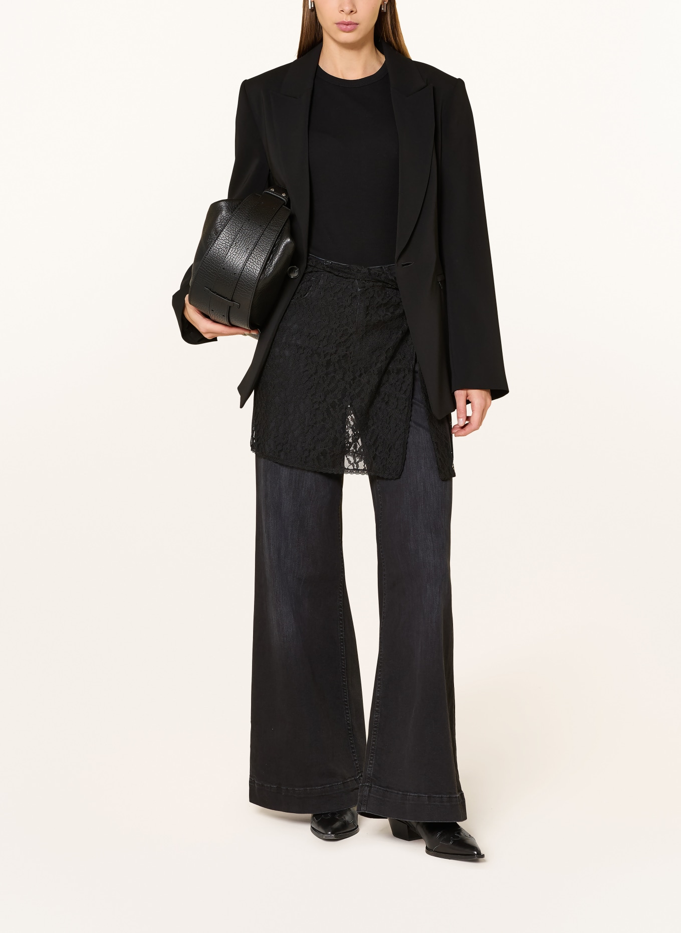 NEO NOIR Wickelrock DIFFANA aus Spitze: SCHWARZ