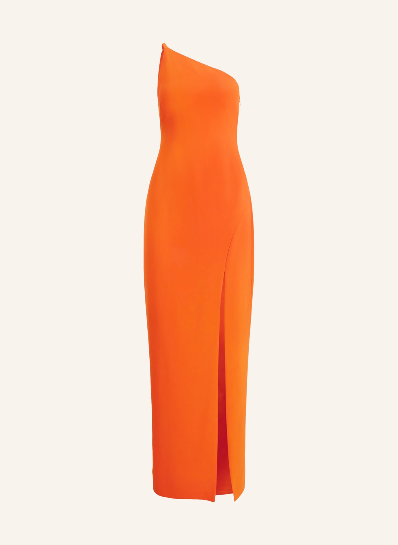 LAUREN RALPH LAUREN One-Shoulder-Kleid aus Satin: ORANGE