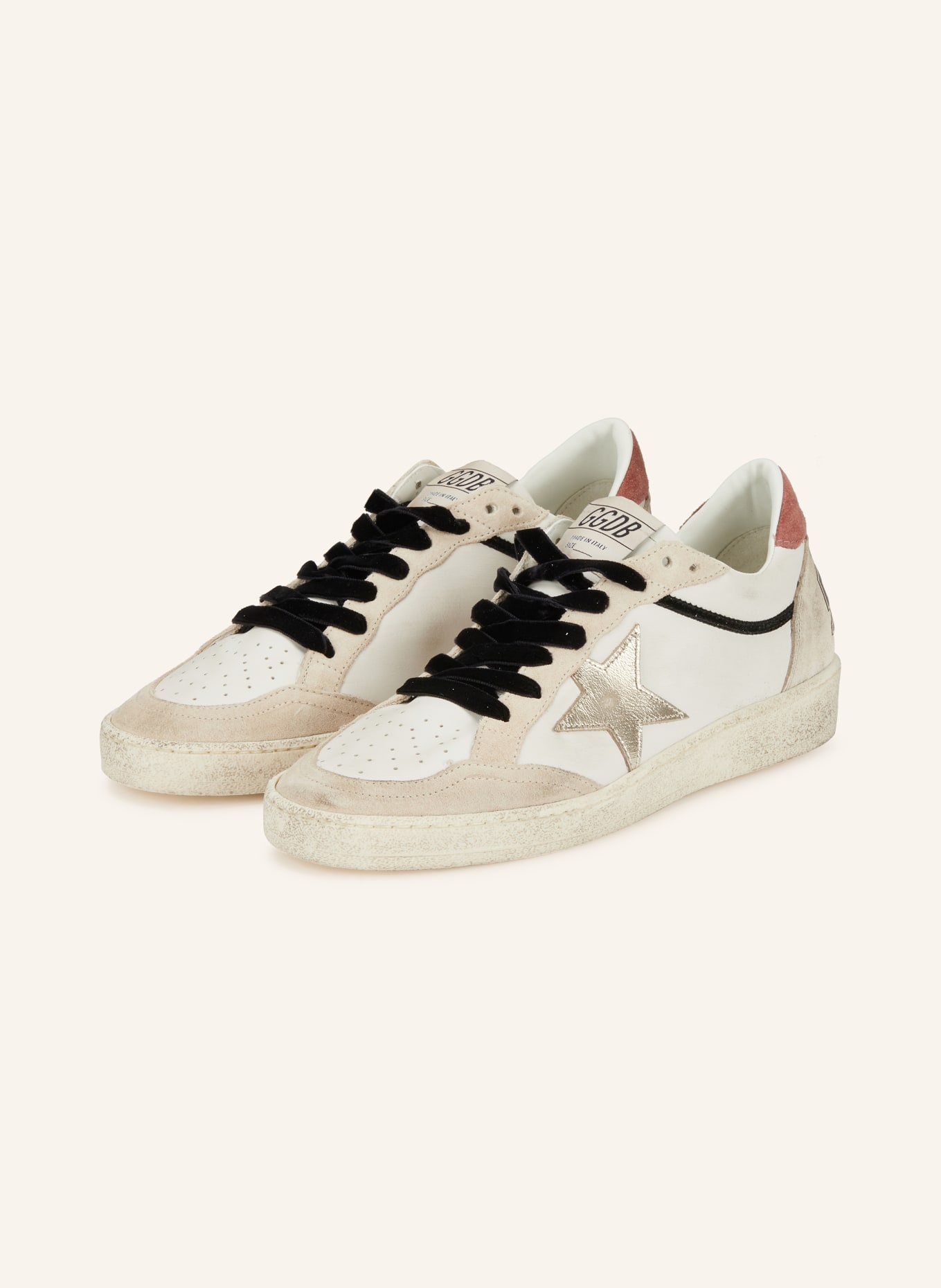 GOLDEN GOOSE Sneaker BALL STAR: CREME / GOLD / ECRU