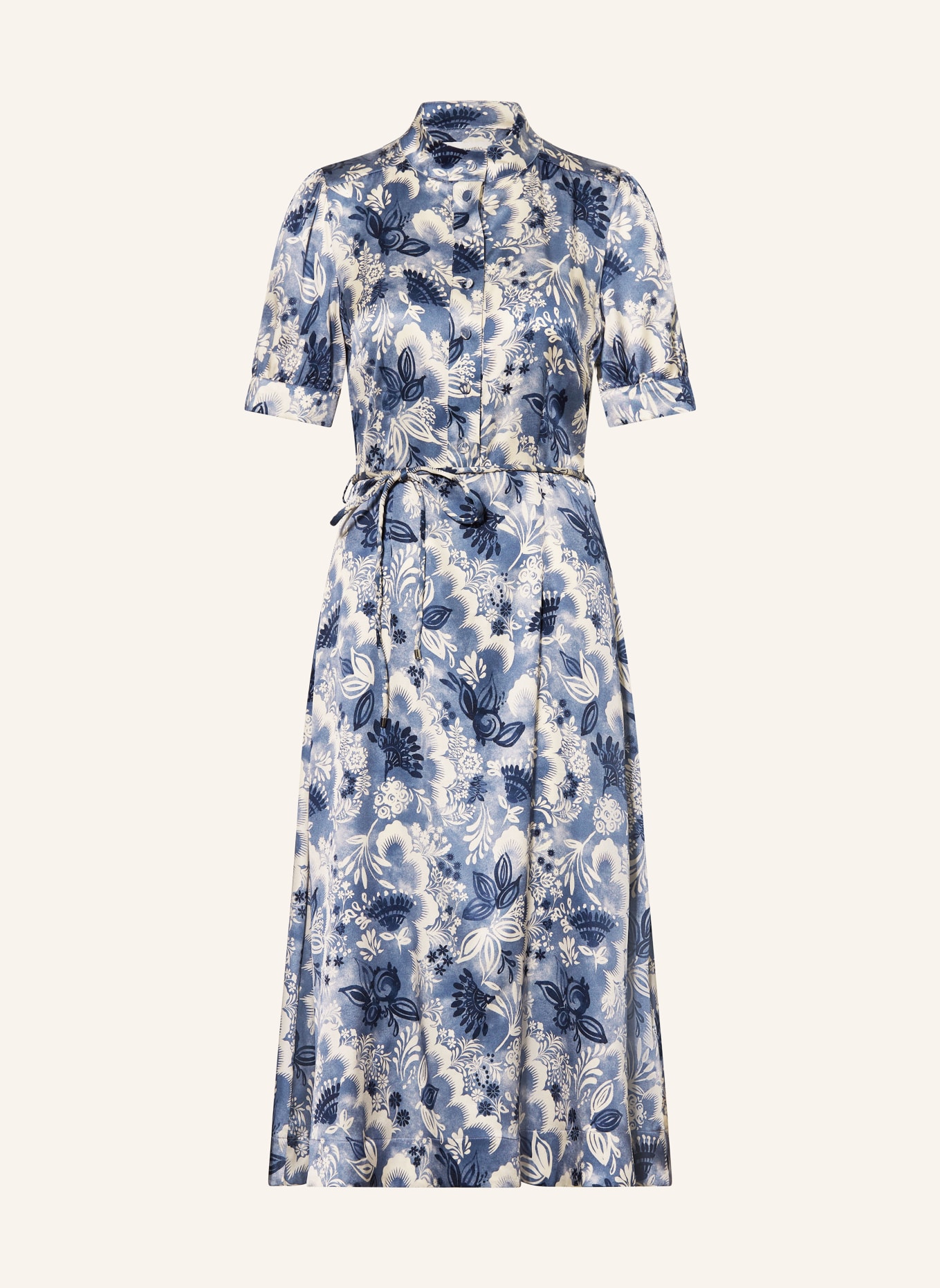 dea kudibal Hedvábné šaty TORADEA: MODRÁ / REŽNÁ