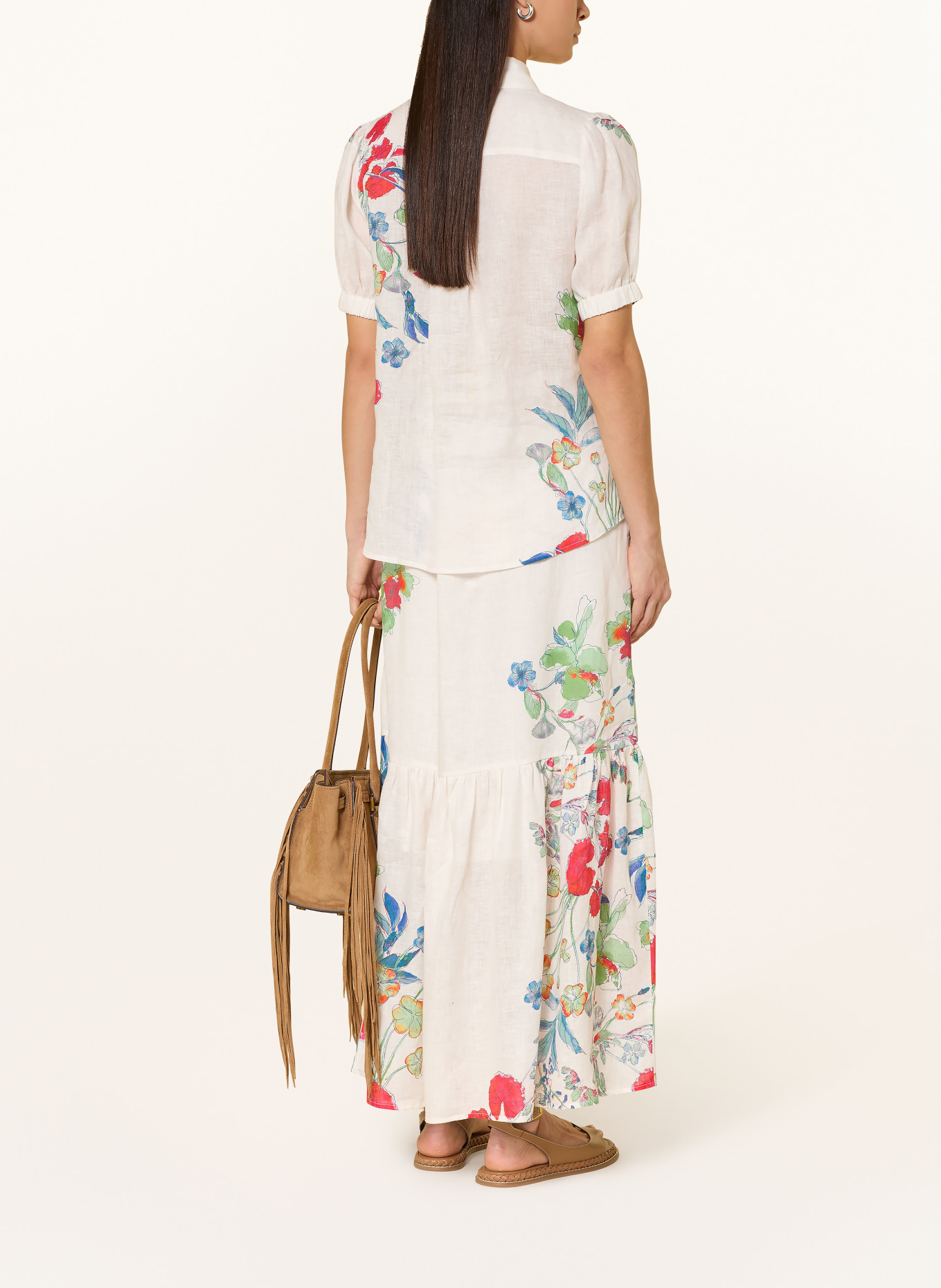 dea kudibal VIOLETADEA linen shirt blouse: WHITE / RED / BLUE