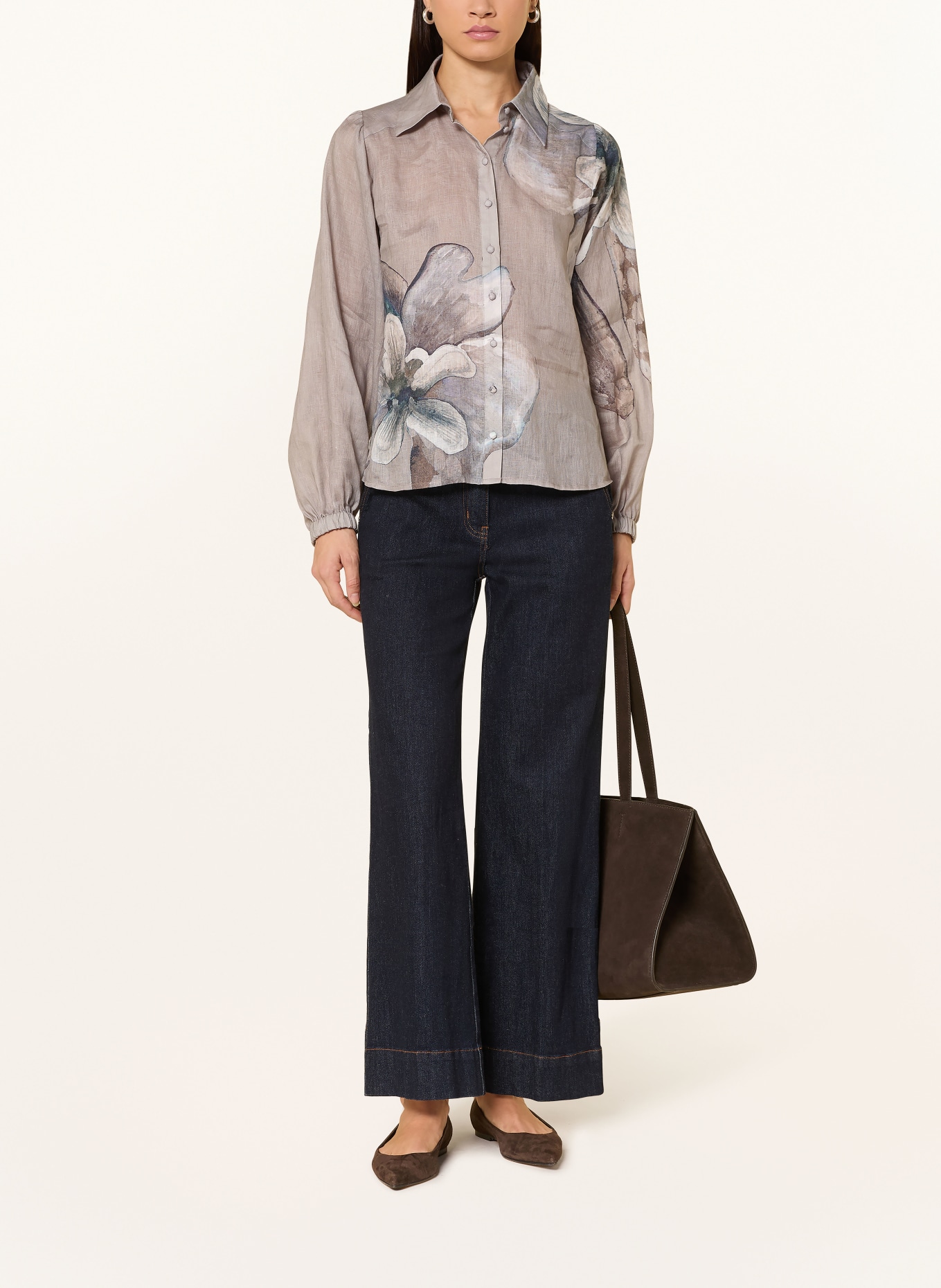 dea kudibal SIOMADEA linen shirt blouse: TAUPE / GRAY