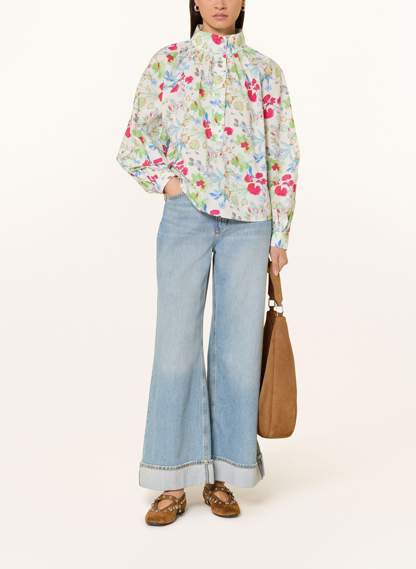 dea kudibal NICOLADEA blouse: ECRU / RED / GREEN