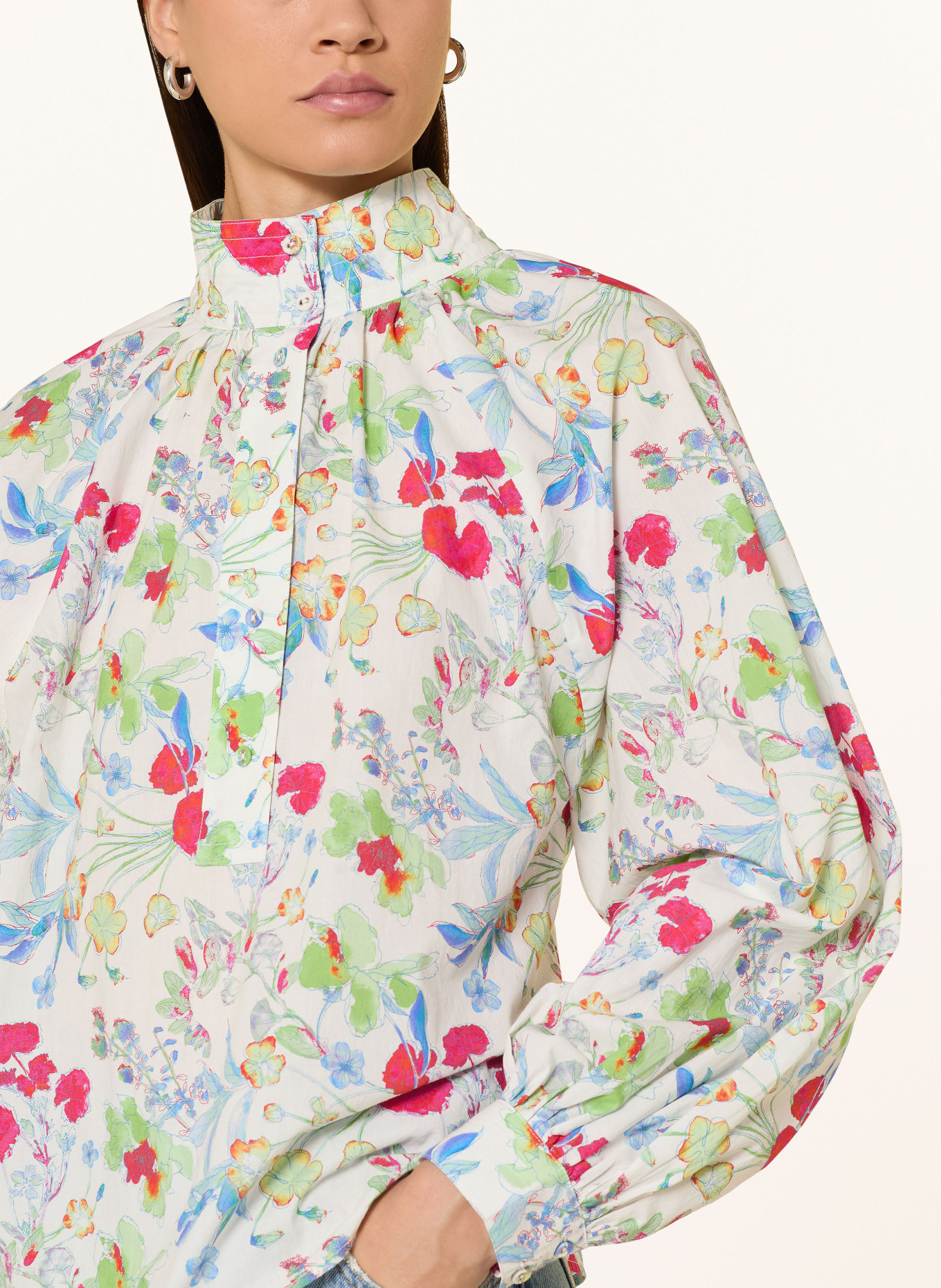 dea kudibal NICOLADEA blouse: ECRU / RED / GREEN