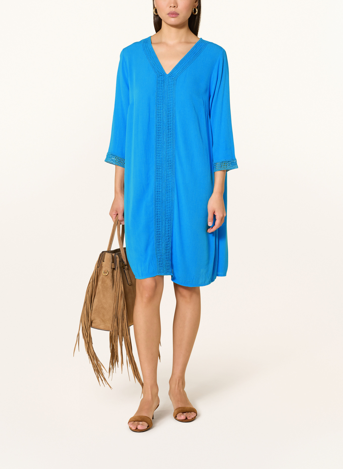 Charmline Strandkleid mit 3/4-Arm: BLAU