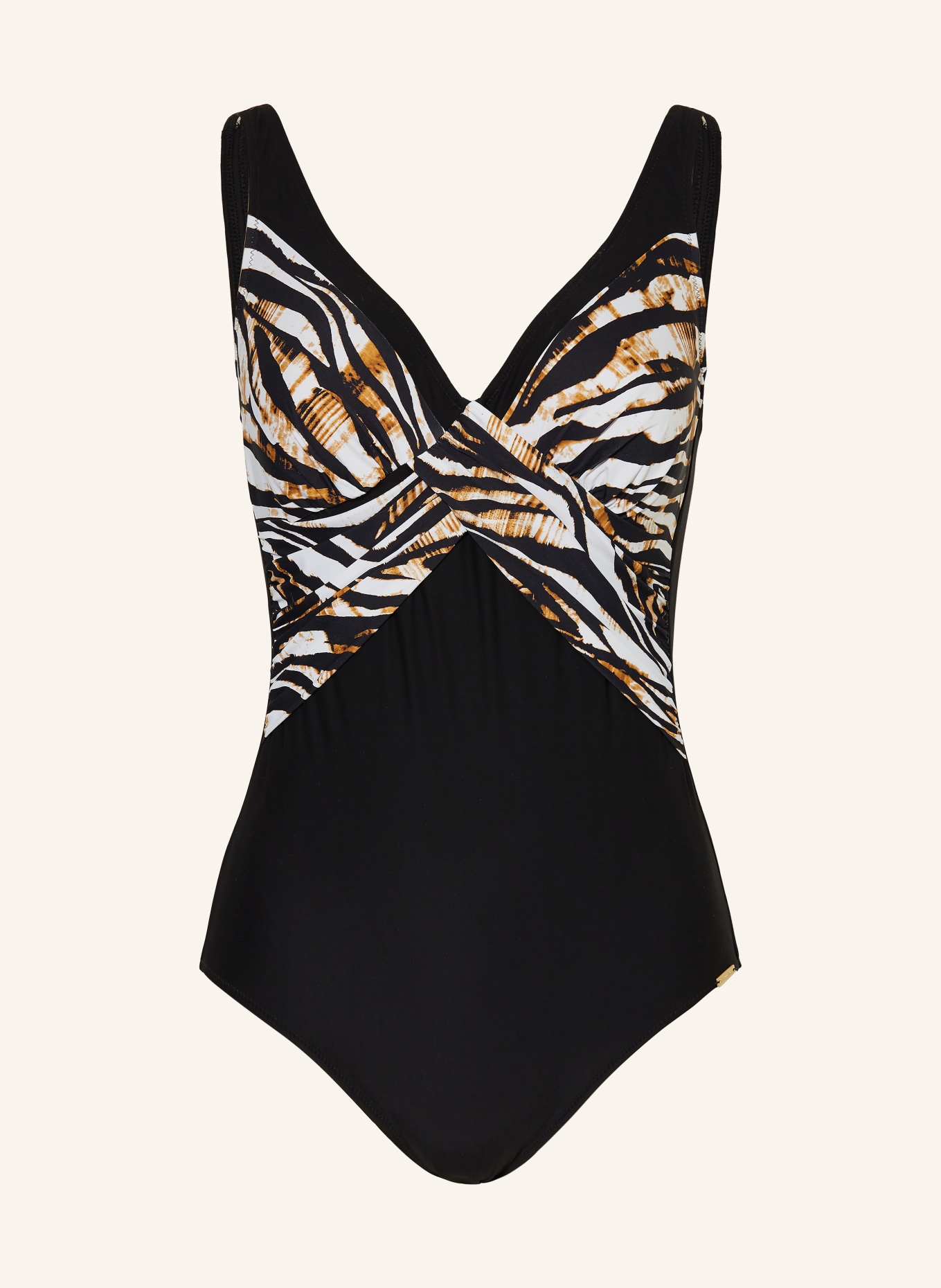 Charmline Shape swimsuit WILD CONTRAST: BLACK / BROWN / WHITE