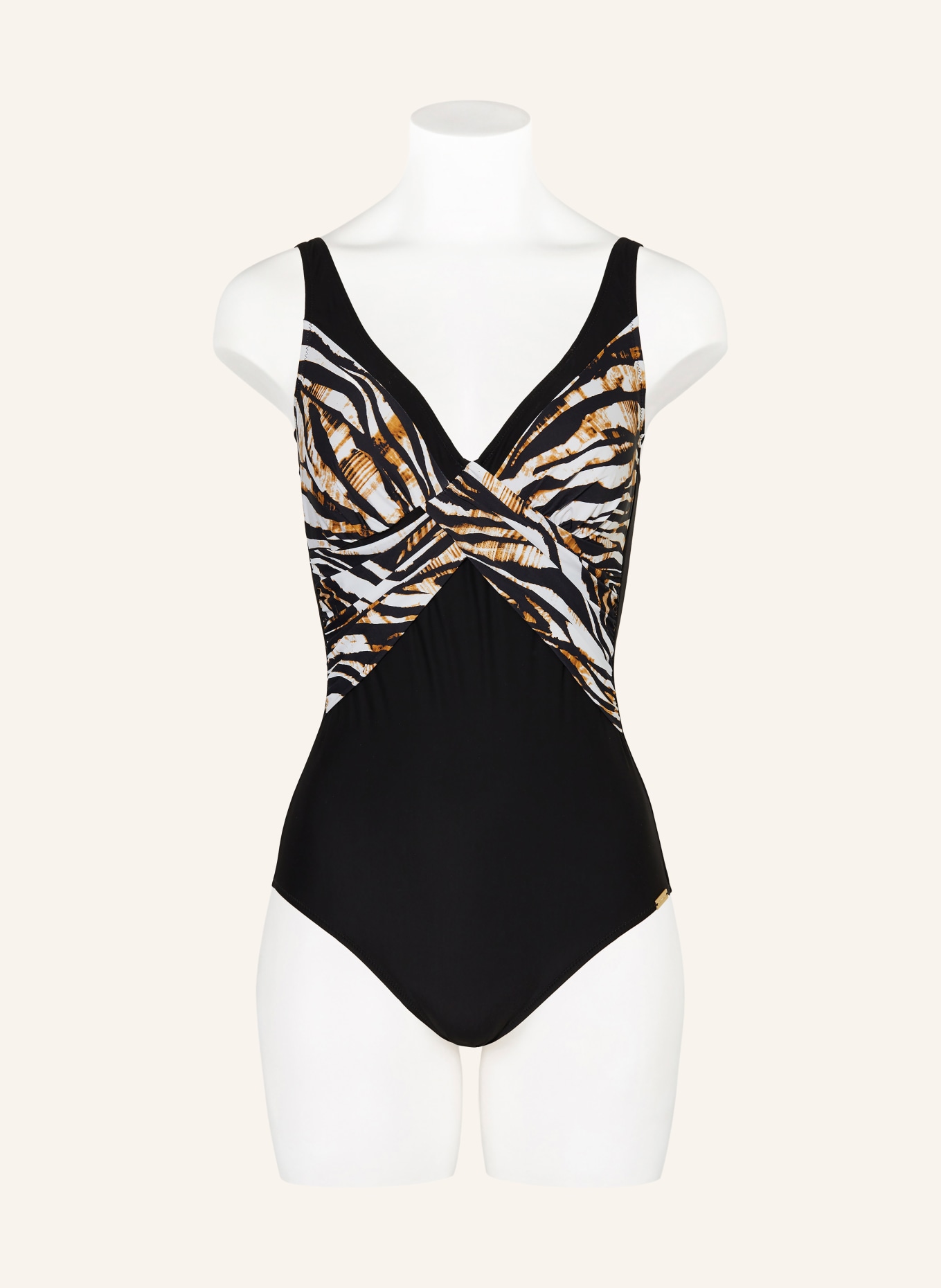 Charmline Shape swimsuit WILD CONTRAST: BLACK / BROWN / WHITE