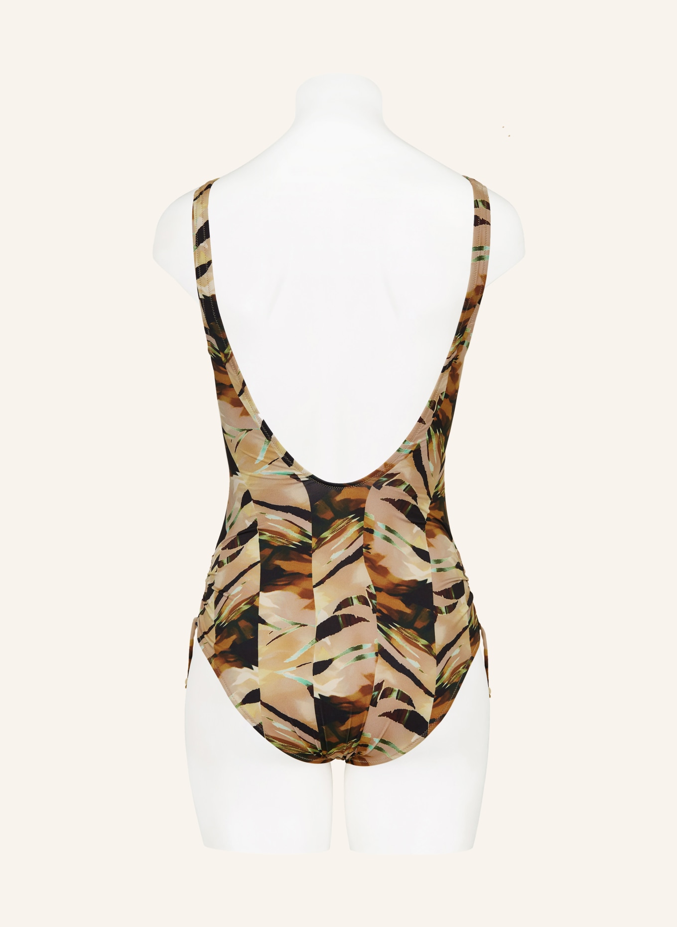 Charmline Shape-Badeanzug DESERT LINES: OLIV / BRAUN / SCHWARZ