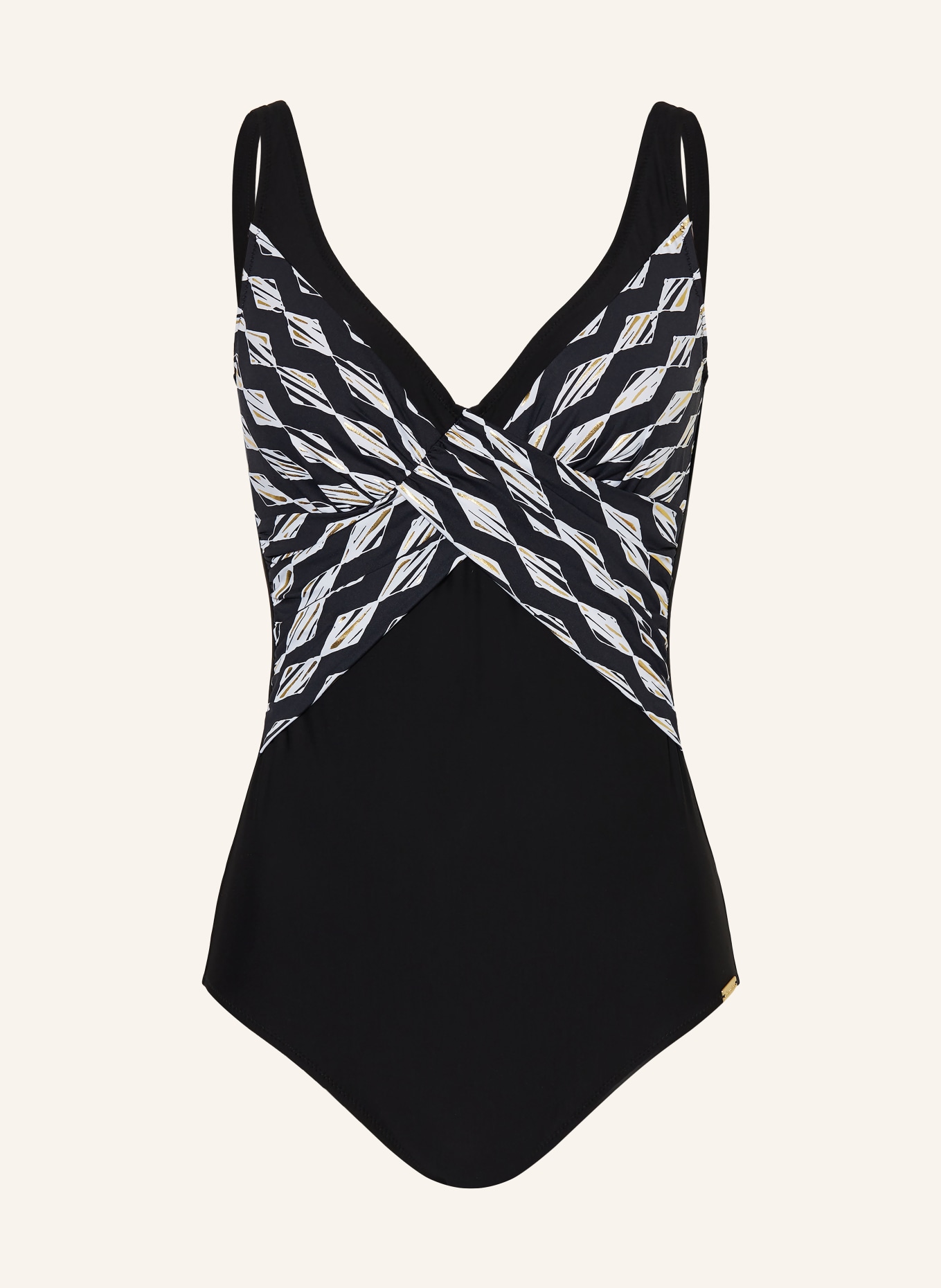 Charmline Shape-Badeanzug GILDED GRAPHIC: SCHWARZ / GOLD / WEISS