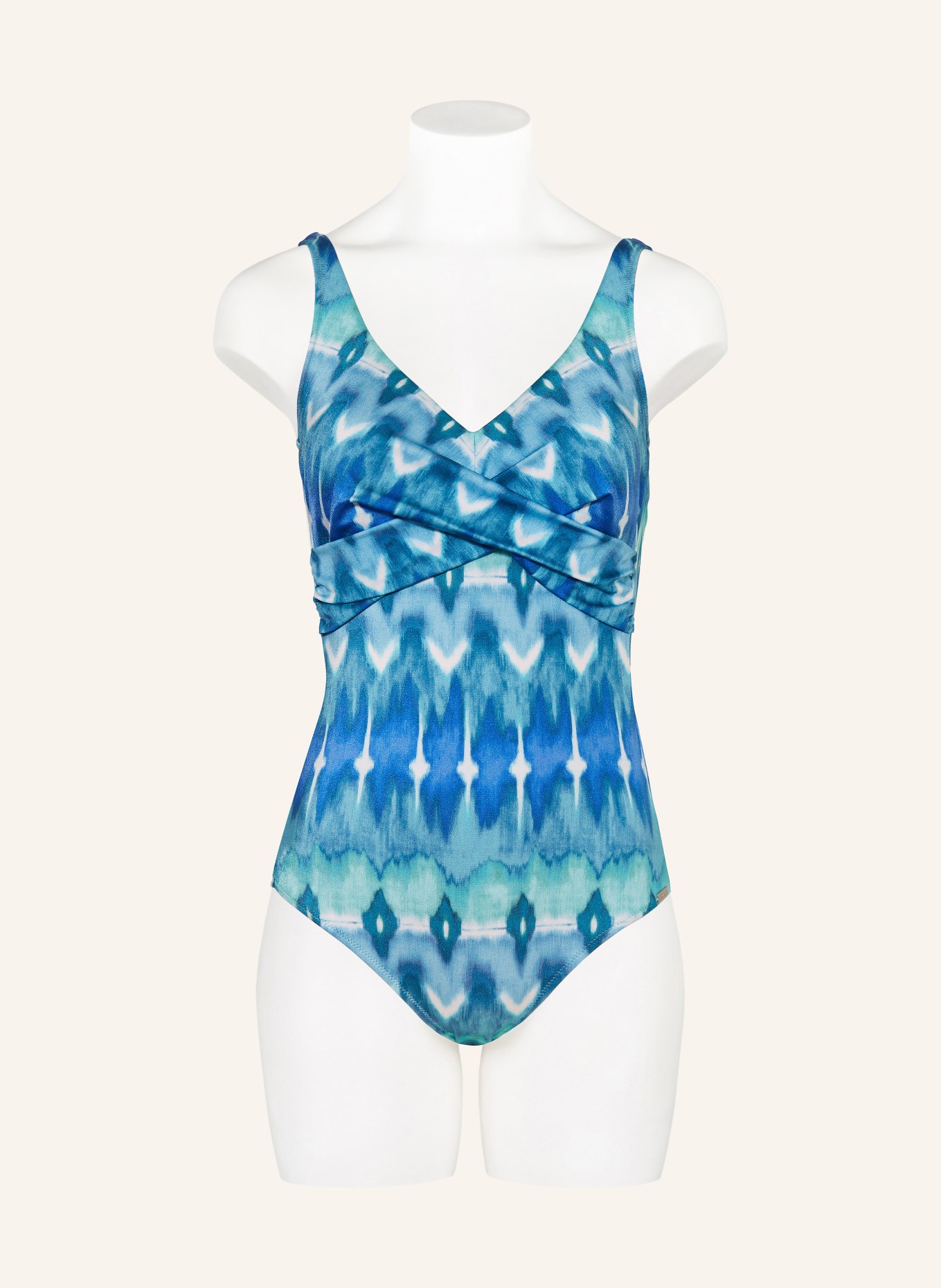 Charmline Shape-Badeanzug IKAT ENERGY: BLAU / TÜRKIS / WEISS