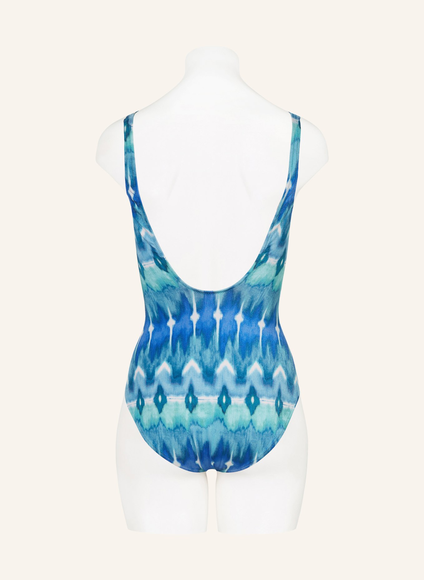 Charmline Shape-Badeanzug IKAT ENERGY: BLAU / TÜRKIS / WEISS