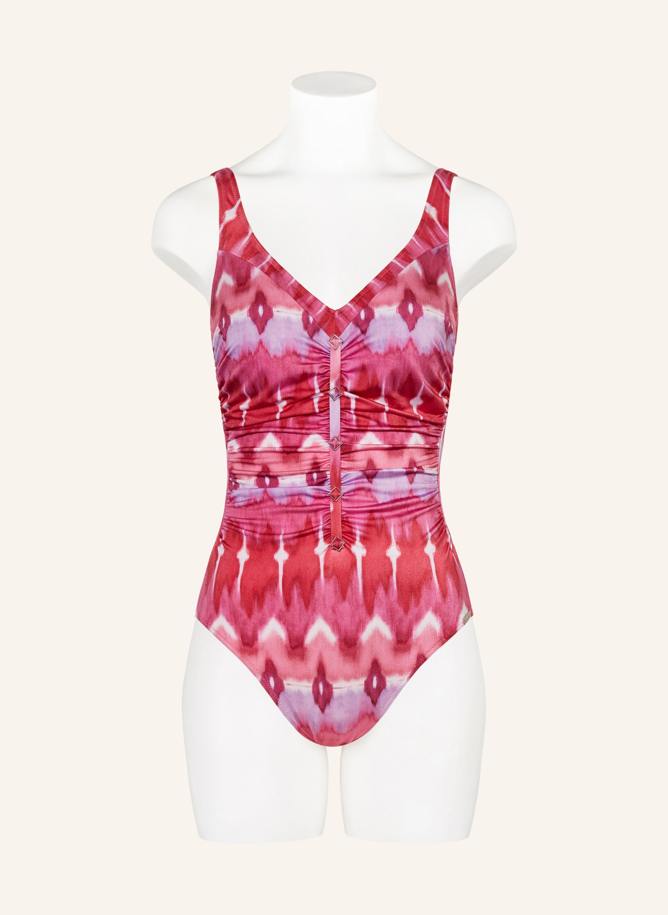 Charmline Shape-Badeanzug IKAT ENERGY: PINK / HELLLILA / WEISS