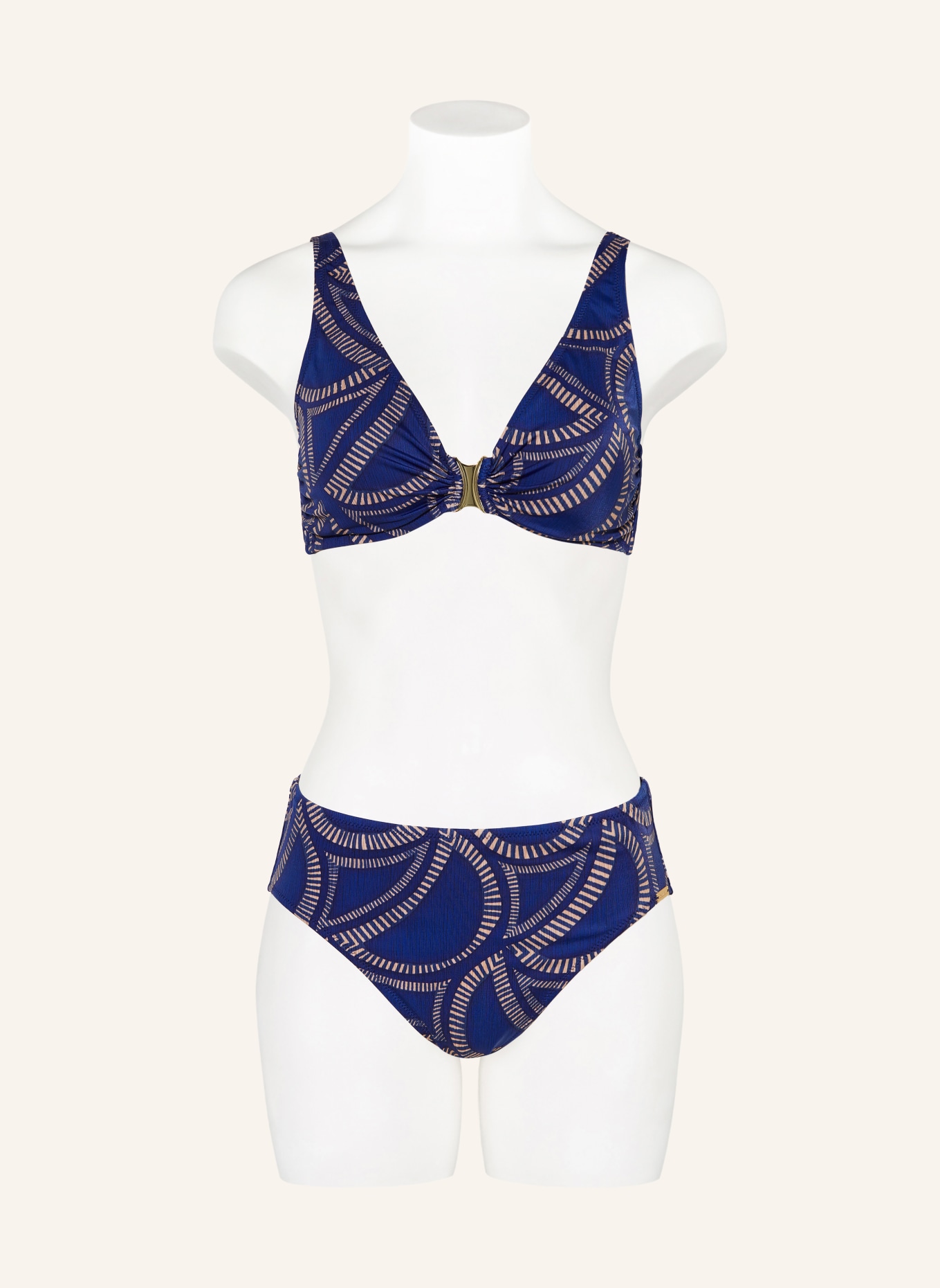 Charmline Bralette-Bikini TRIBAL FLOW: BLAU / BEIGE