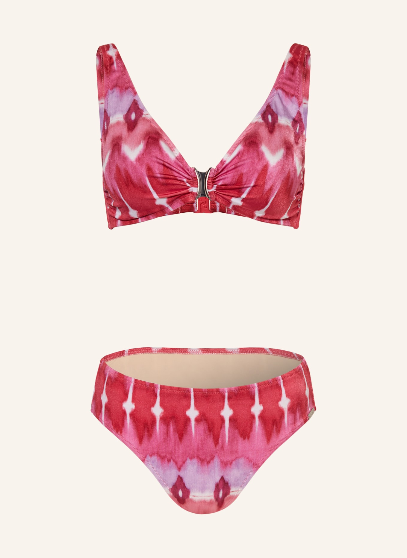 Charmline Bralette bikiny IKAT ENERGY: RŮŽOVÁ / SVĚTLE FIALOVÁ / BÍLÁ