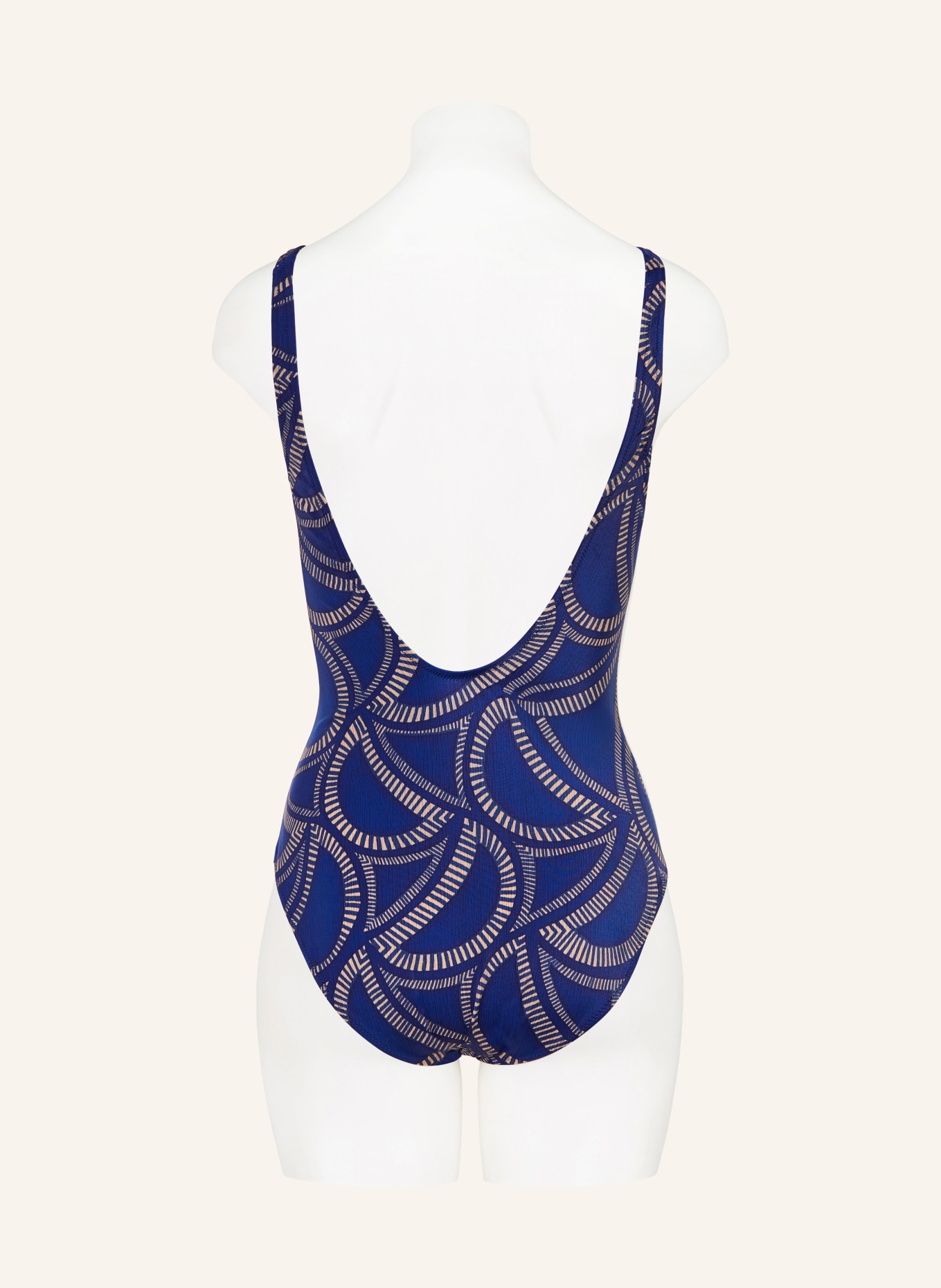 Charmline TRIBAL FLOW shape swimsuit: BLUE / BEIGE