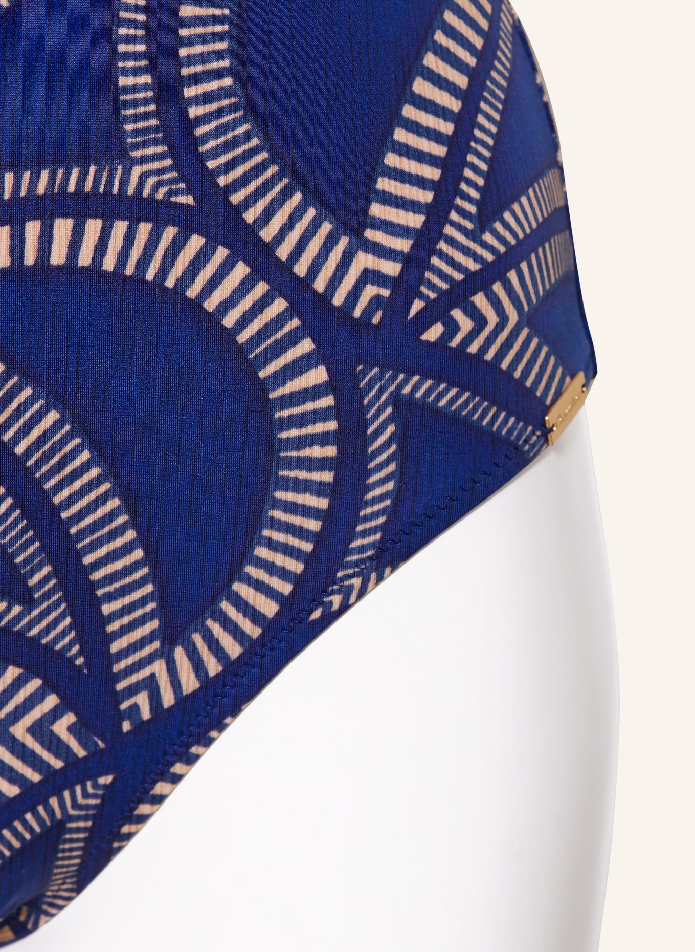 Charmline TRIBAL FLOW shape swimsuit: BLUE / BEIGE