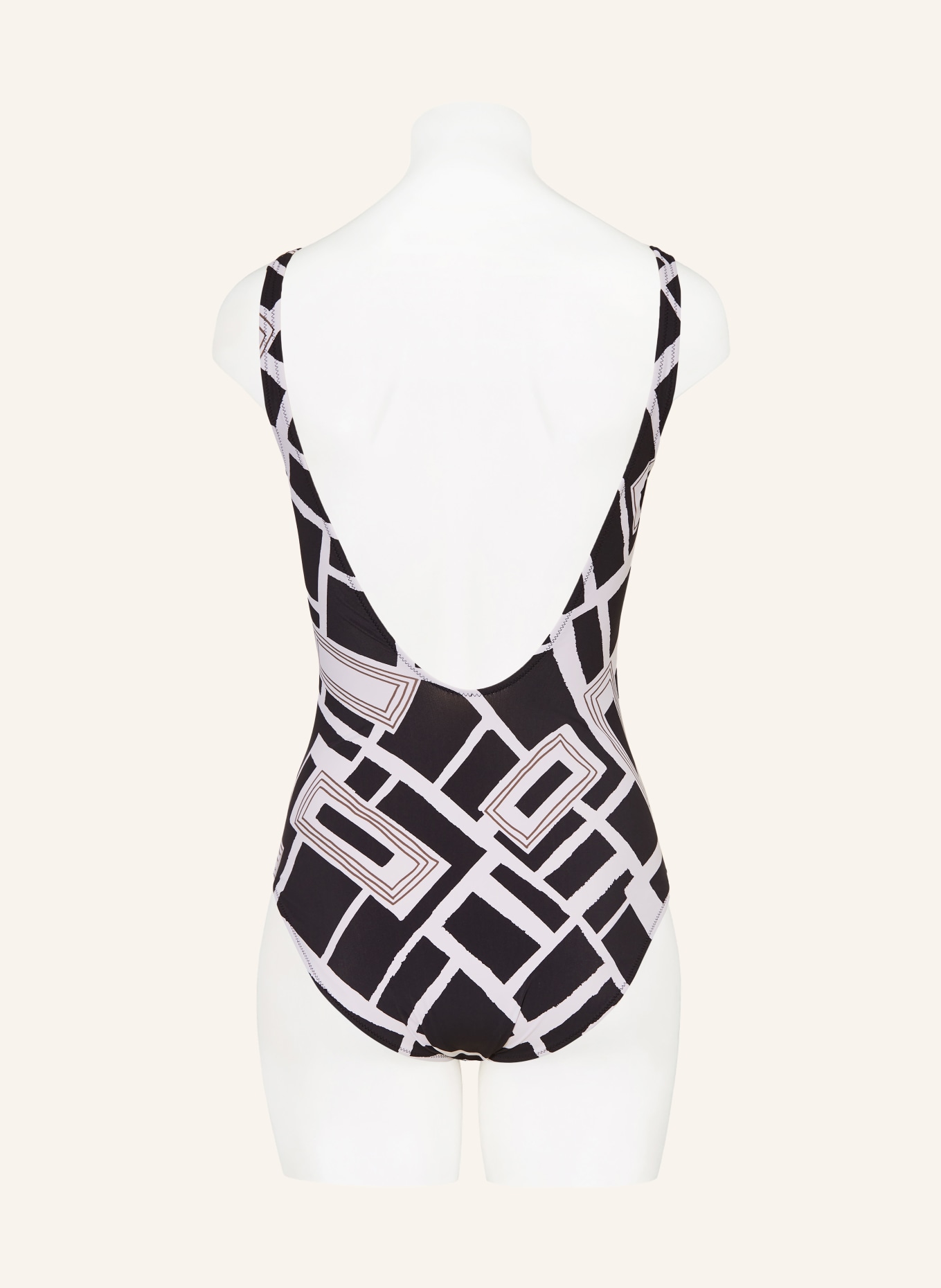 Charmline Shape-Badeanzug GRAPHIC FRAME: SCHWARZ / WEISS