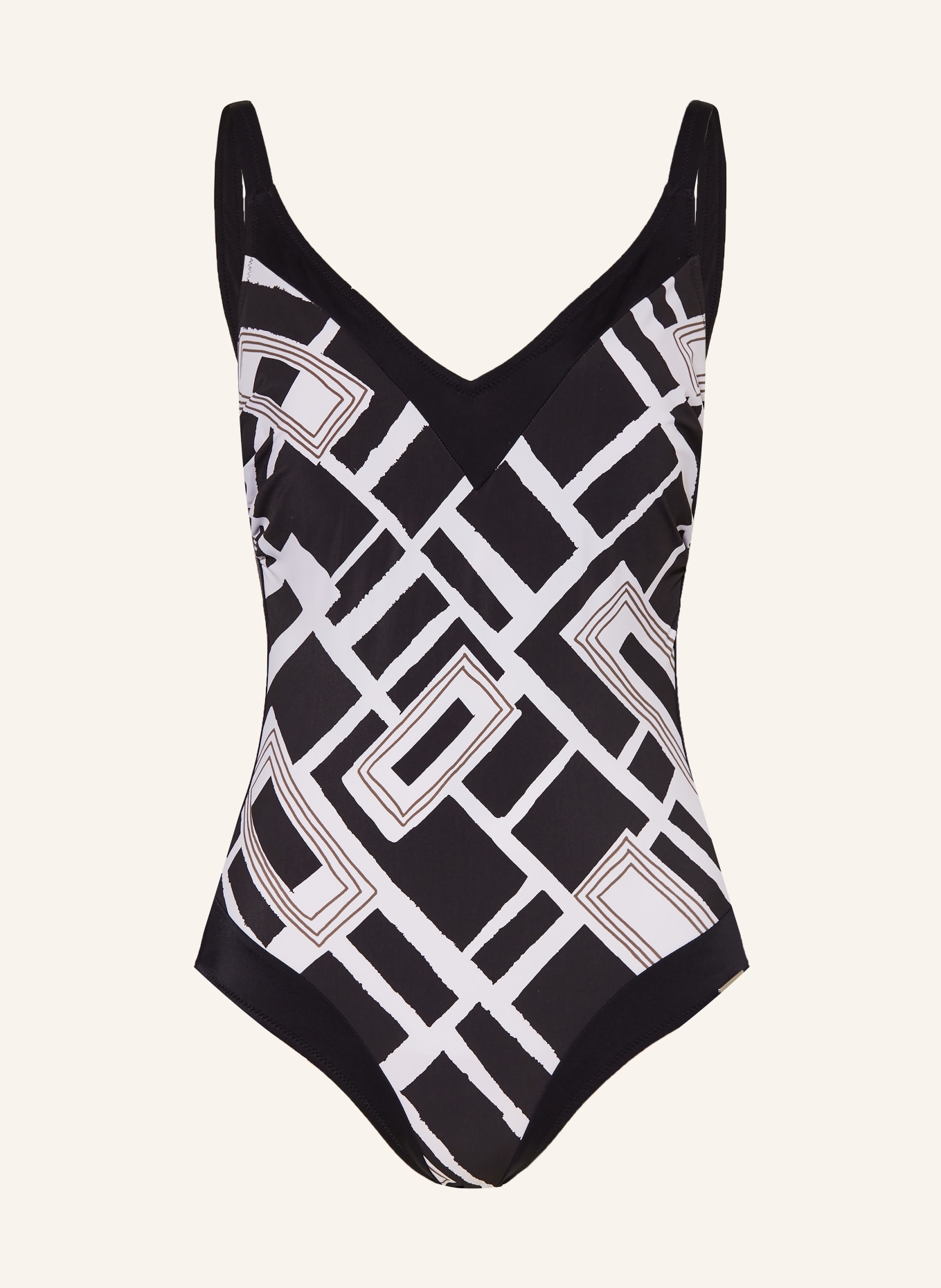 Charmline Shape-Badeanzug GRAPHIC FRAME: SCHWARZ / WEISS