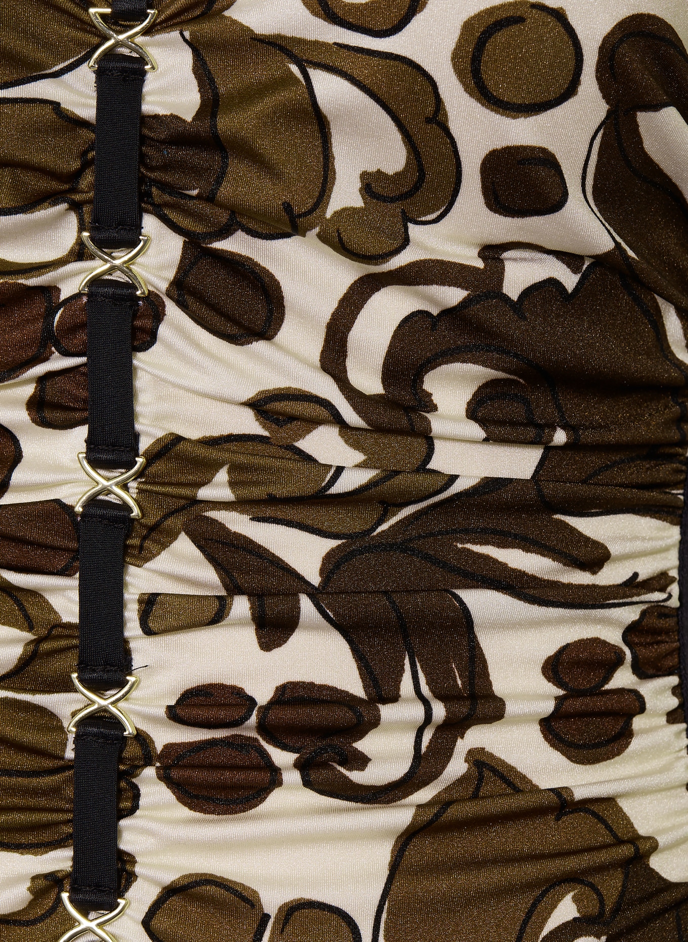 Charmline Shape-Badeanzug ORNAMENT GRACE: SCHWARZ / CREME / OLIV