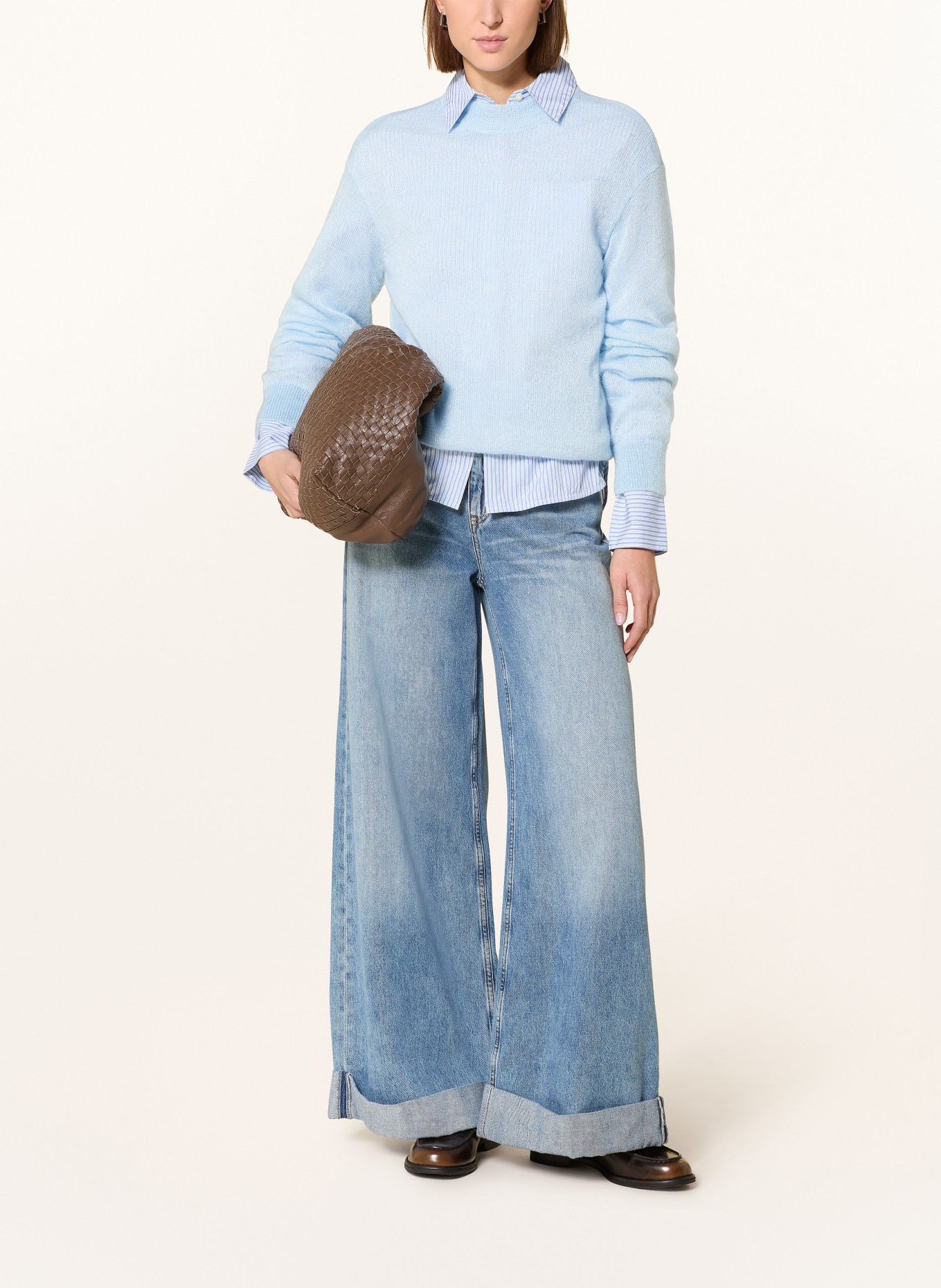 ARMEDANGELS Pullover mit Mohair: HELLBLAU