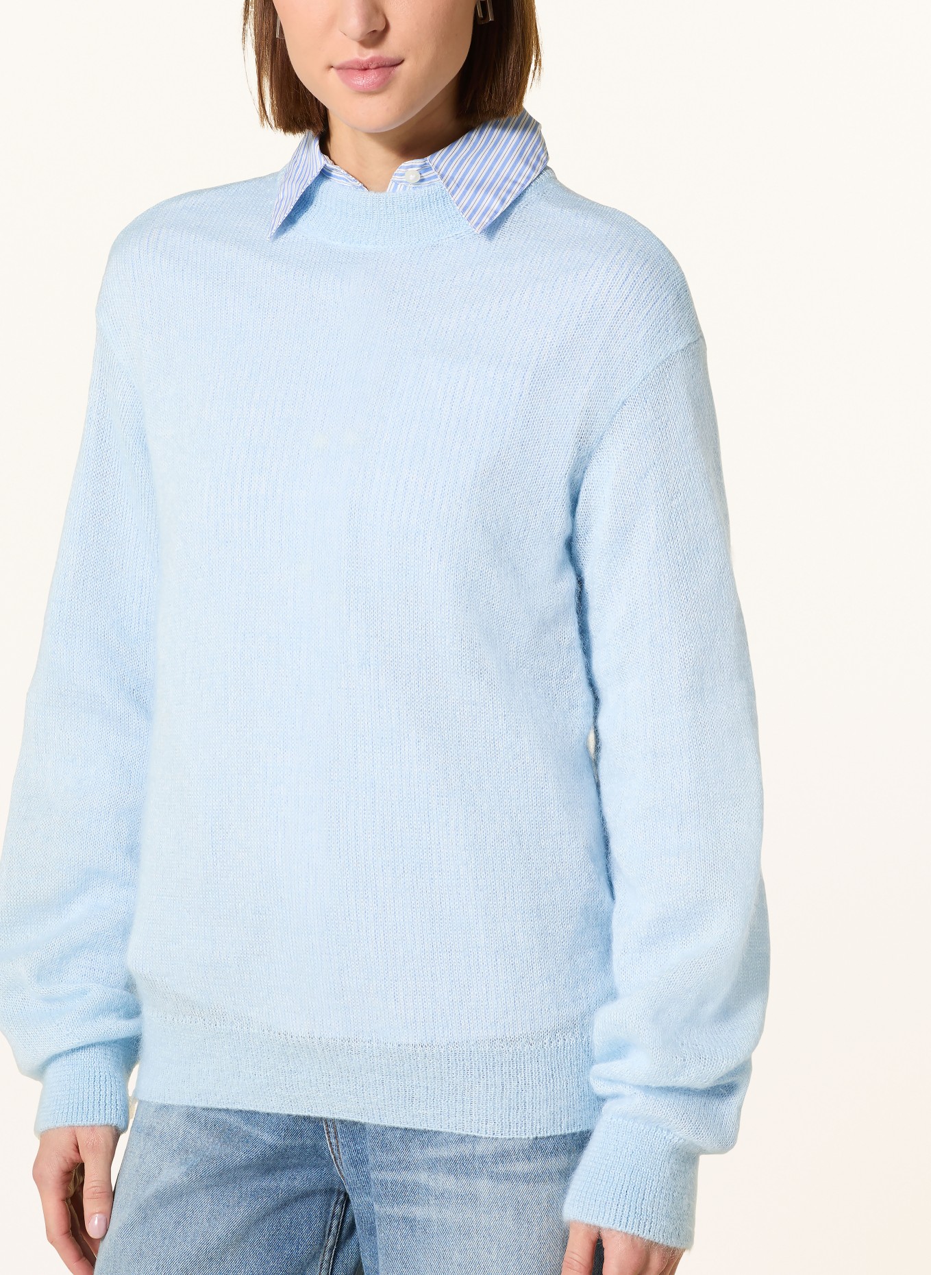 ARMEDANGELS Pullover mit Mohair: HELLBLAU