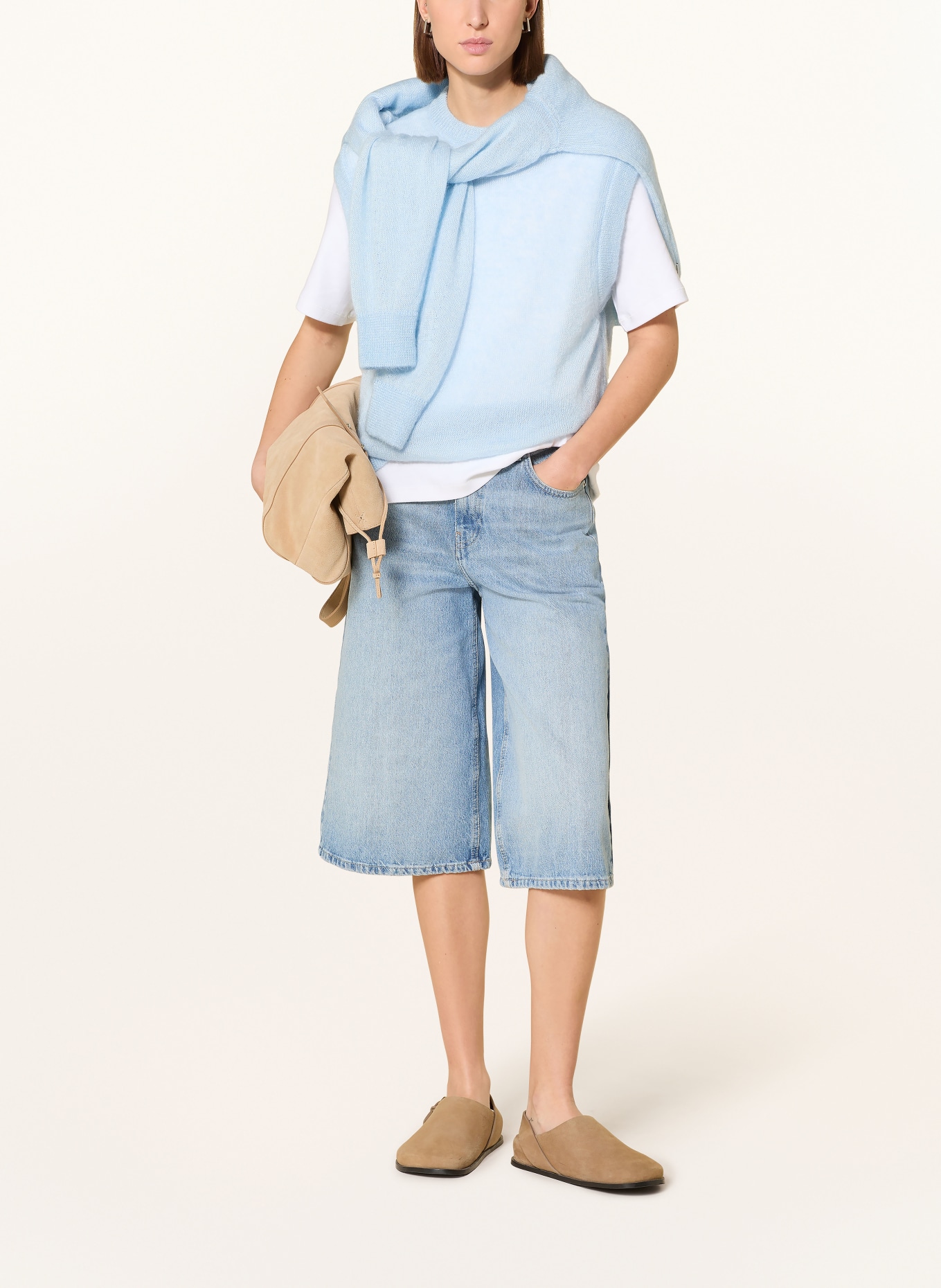 ARMEDANGELS Sleeveless sweater with mohair: LIGHT BLUE