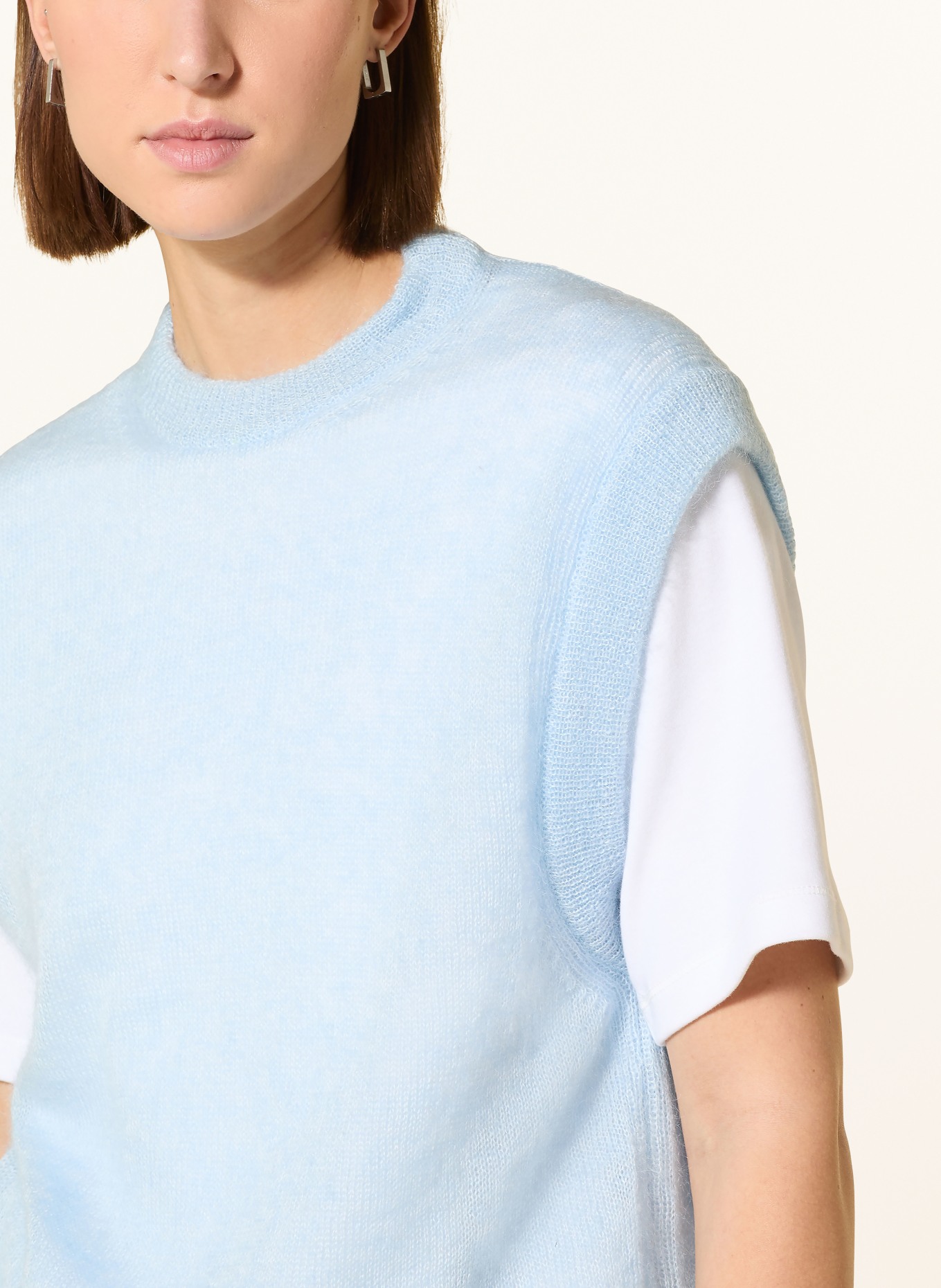 ARMEDANGELS Sleeveless sweater with mohair: LIGHT BLUE