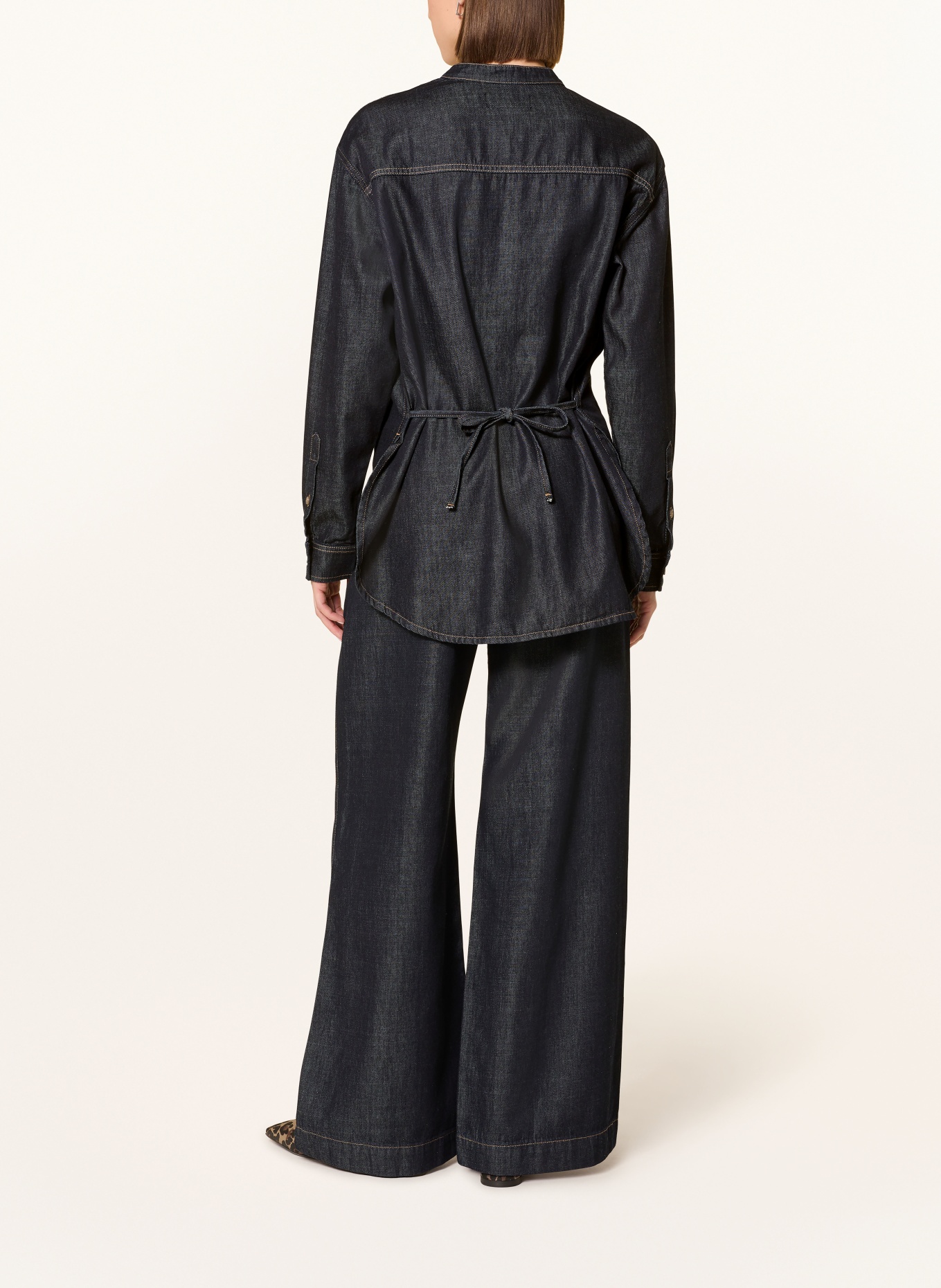 ARMEDANGELS džínová košile: TMAVĚ MODRÁ